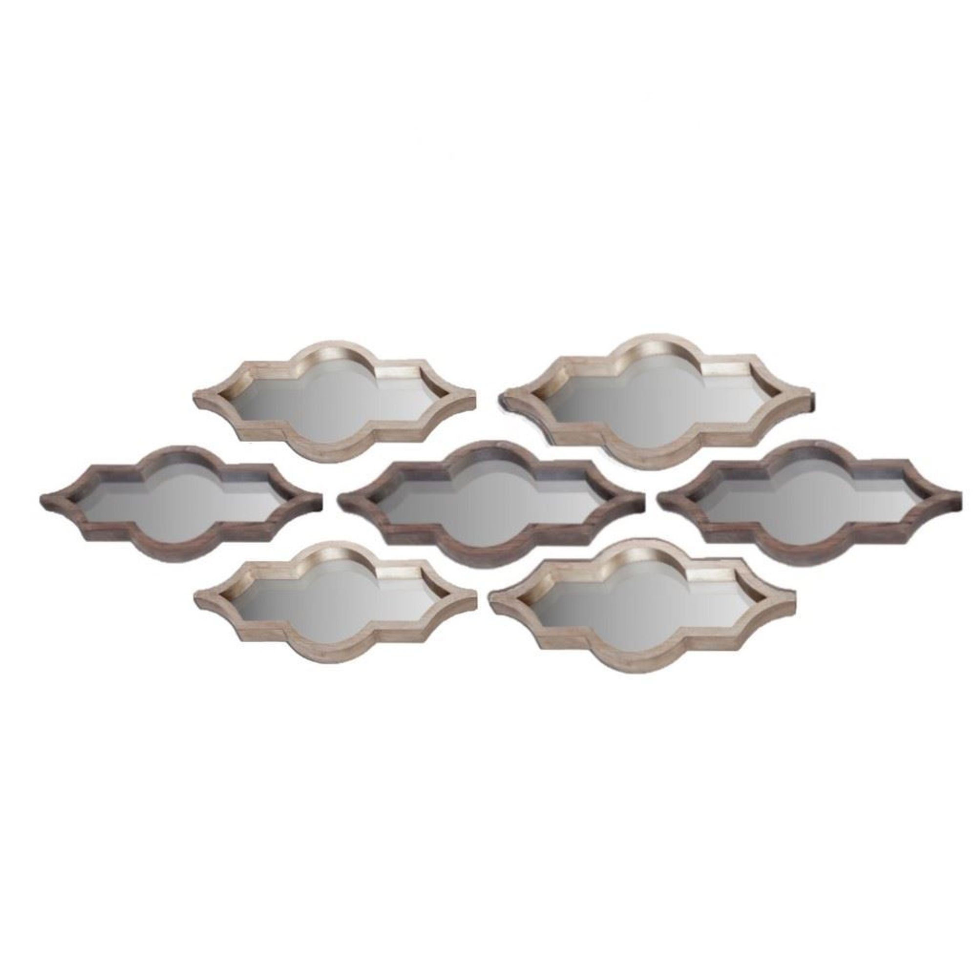 Mercana Tamanar I & II Mirror Collection (Set of 7) - Silver/Brown