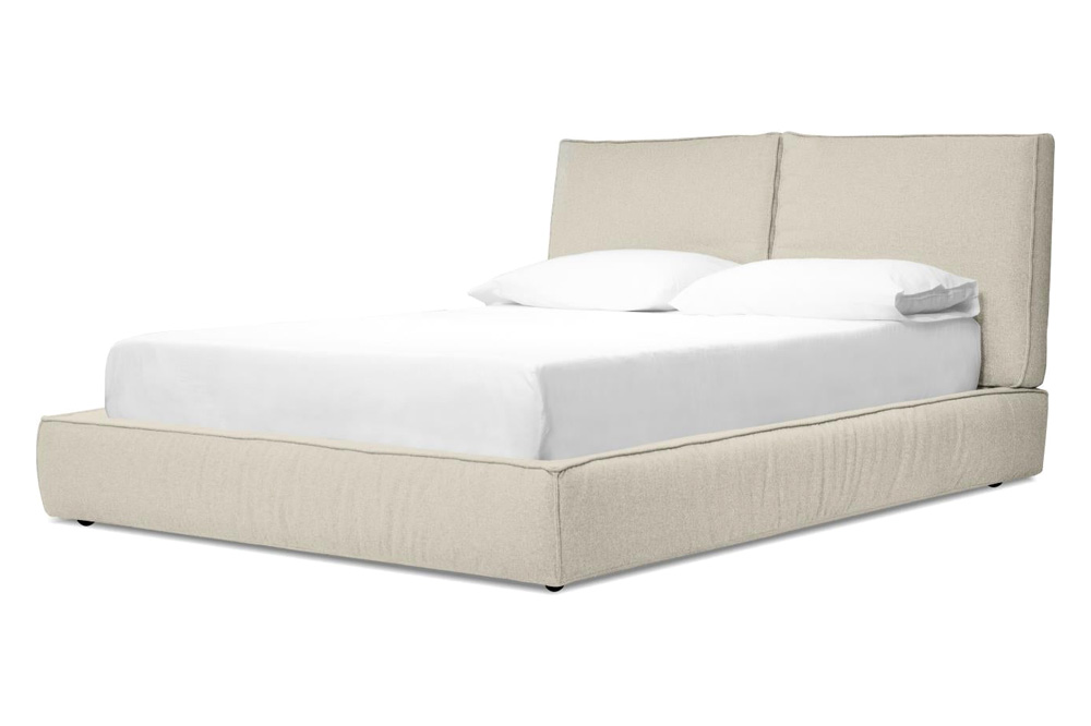 Mobital Bendo Queen Size Bed - Almond Linen, Fabric