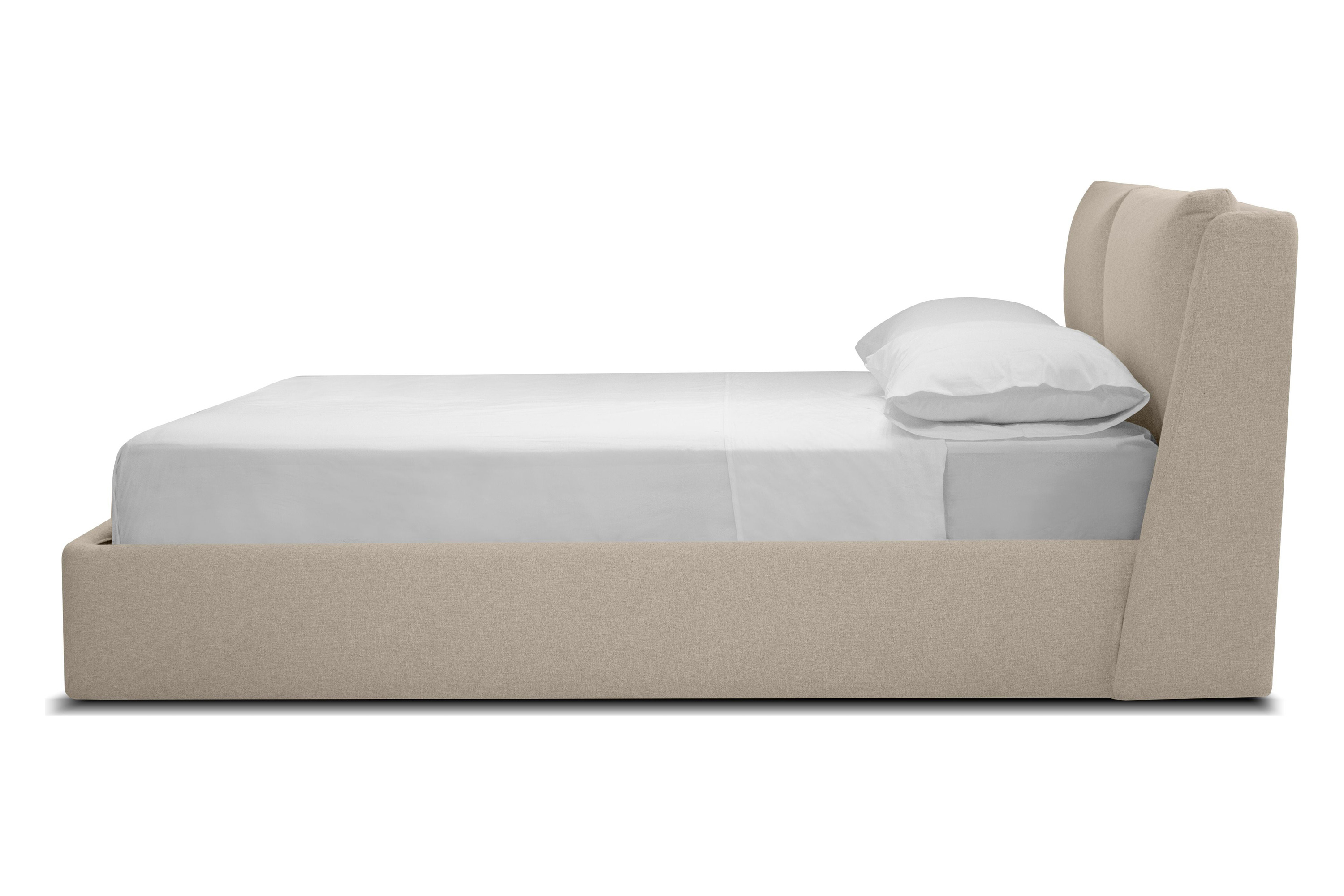 Mobital Continental Queen Size Bed - Stone Wheat, Fabric