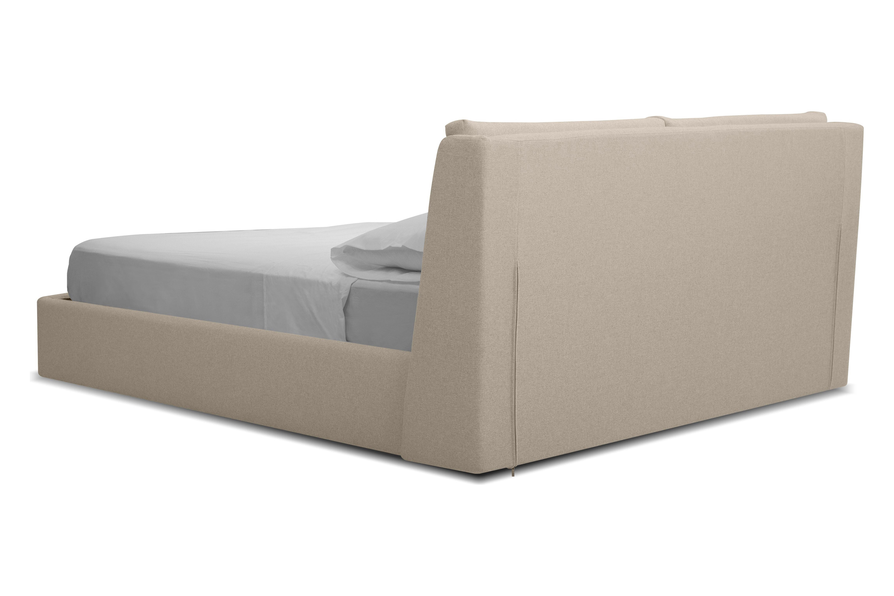 Mobital Continental Queen Size Bed - Stone Wheat, Fabric