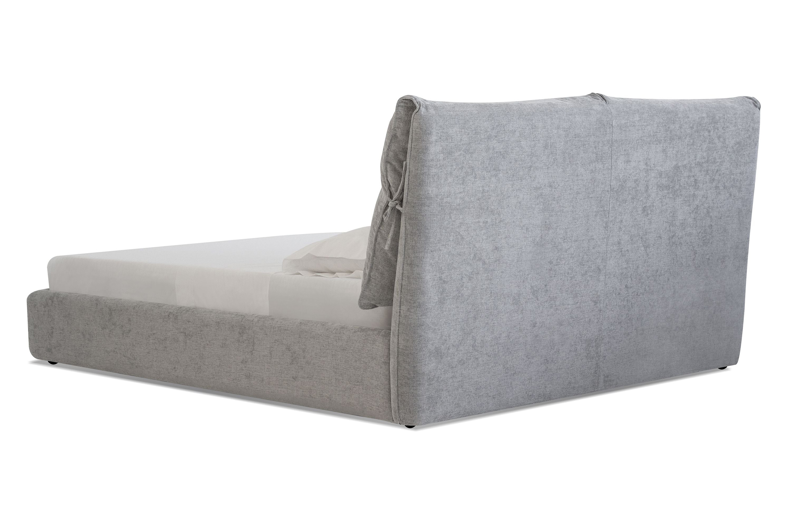 Mobital Plume King Size Bed - Heather Gray, Fabric