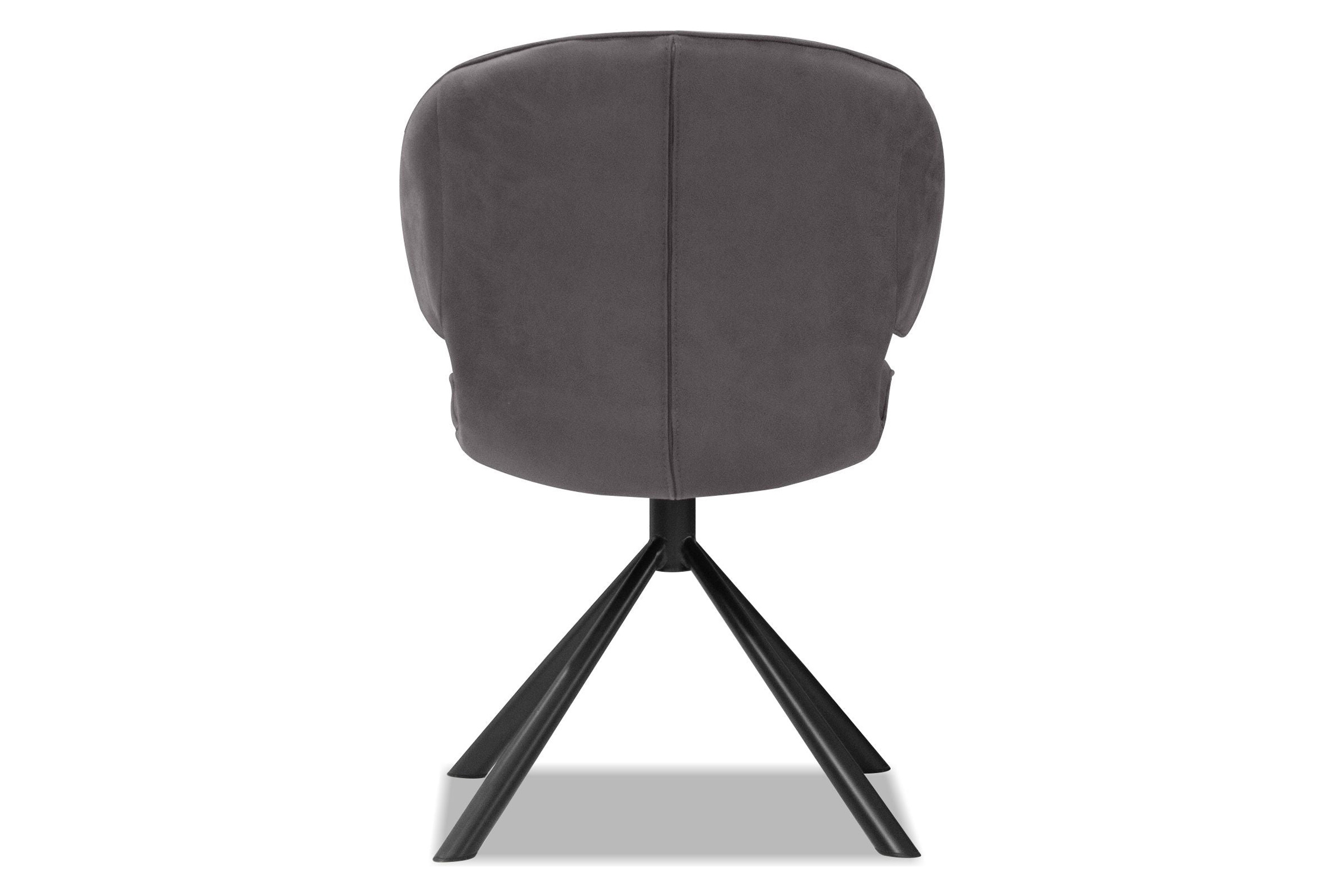 Mobital - Hugo Swivel Dining Chair in Pewter, Leather