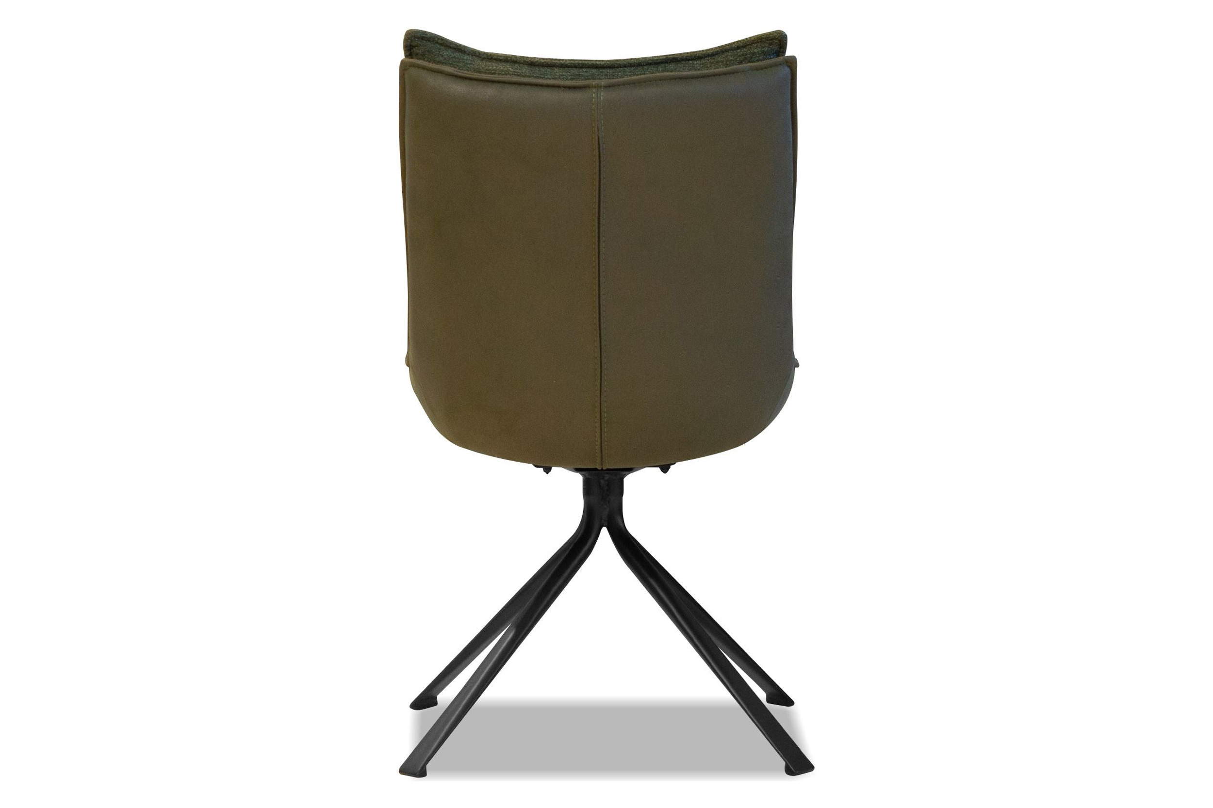 Mobital Puccini Swivel Dining Chair - Evergreen, Leather