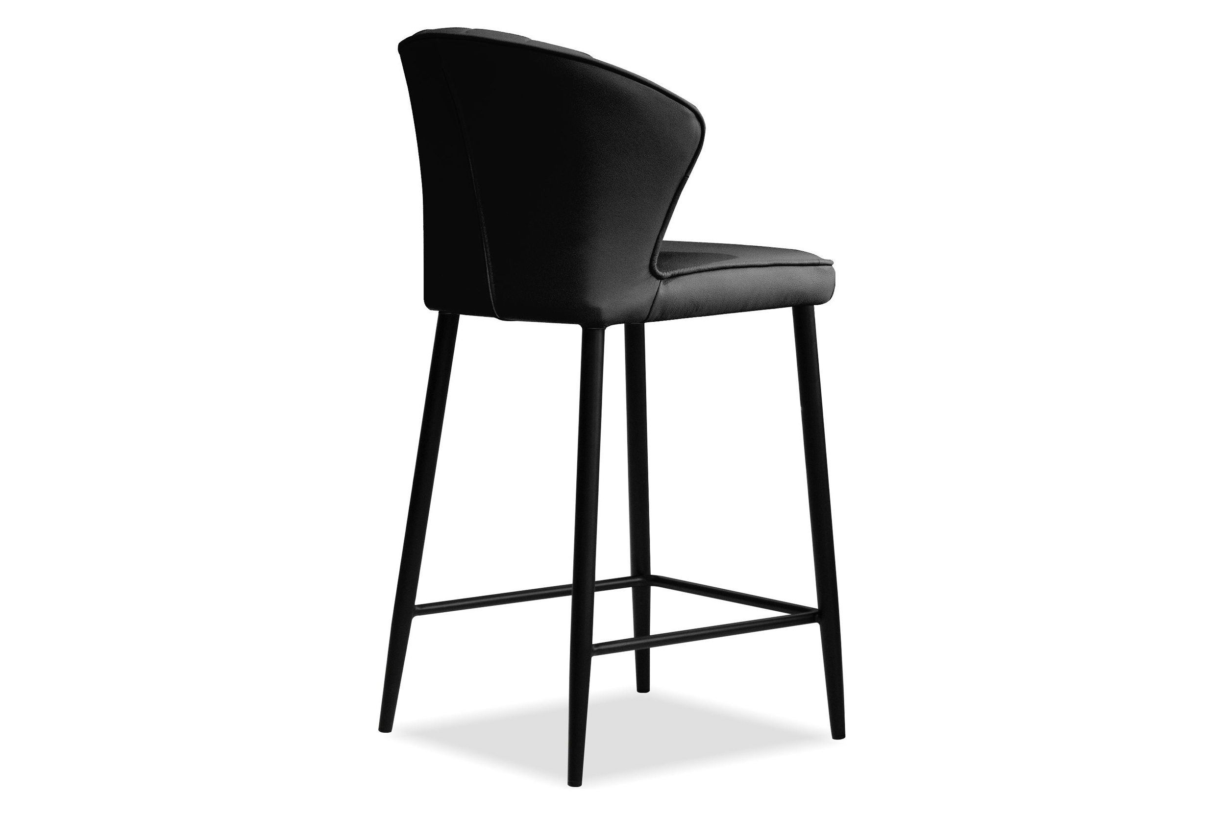 Mobital™ Ariel Counter Stool - Black, Leather