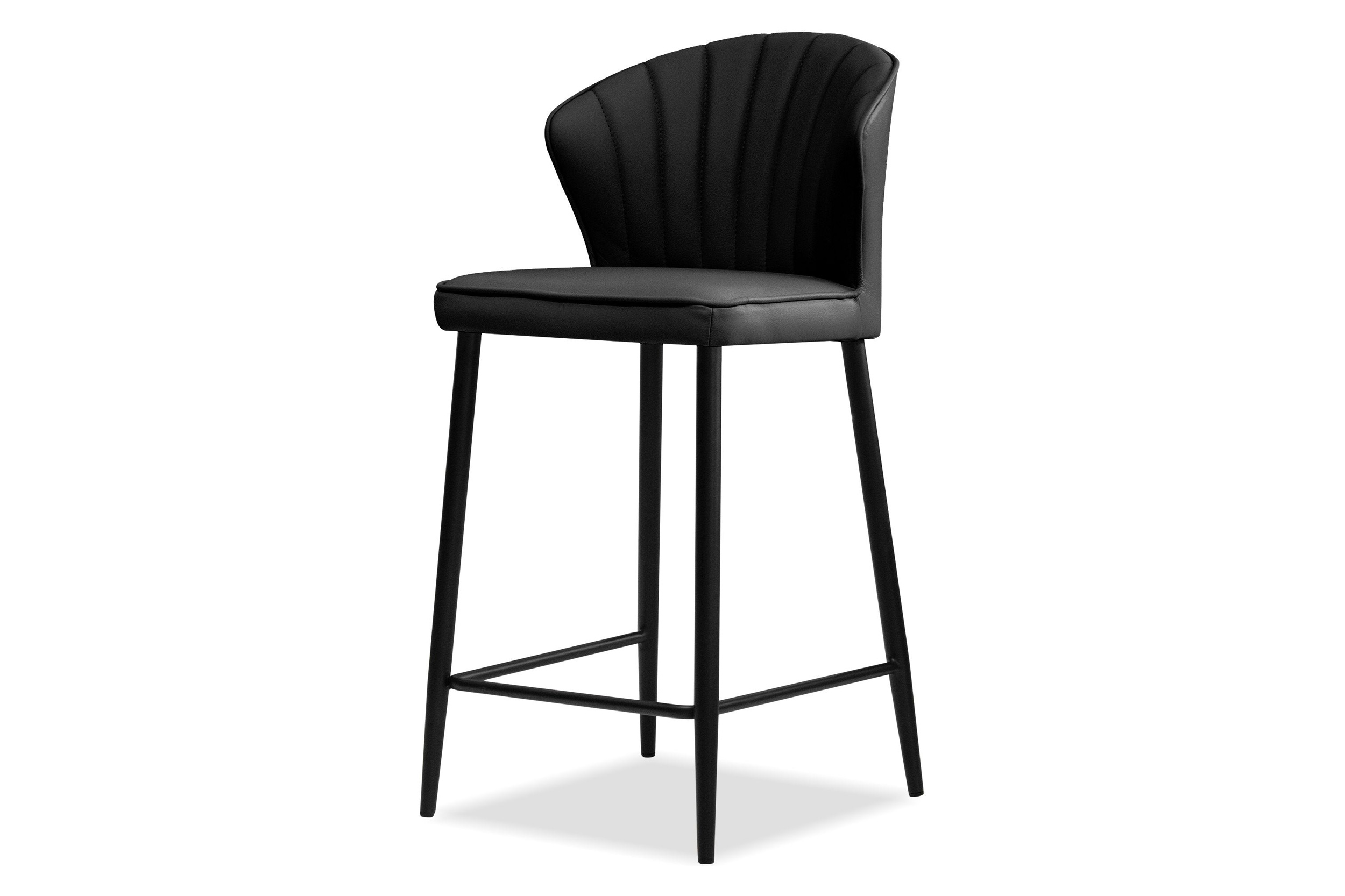 Mobital™ Ariel Counter Stool - Black, Leather