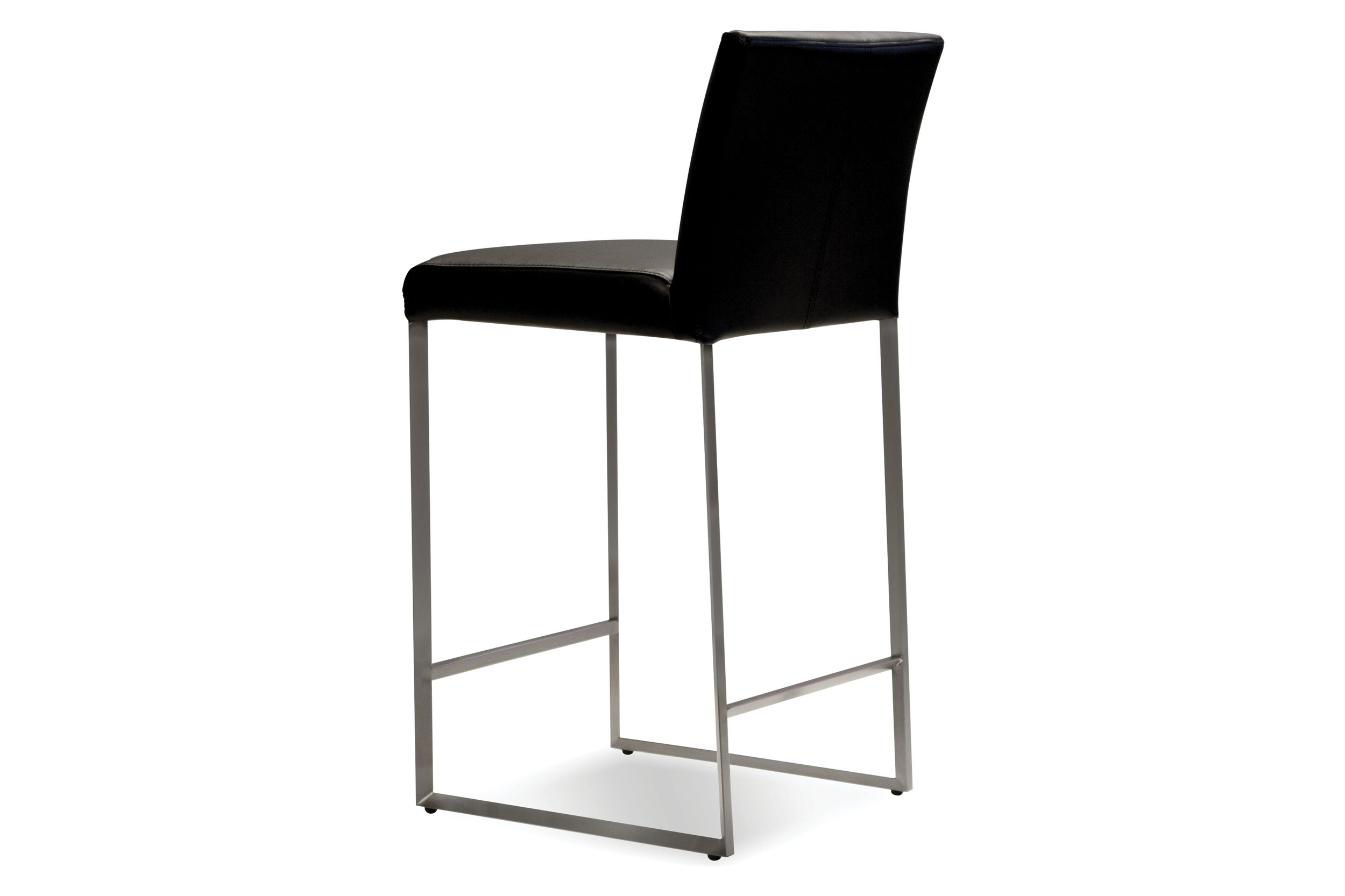 Mobital Tate Counter Stool - Black, Leather