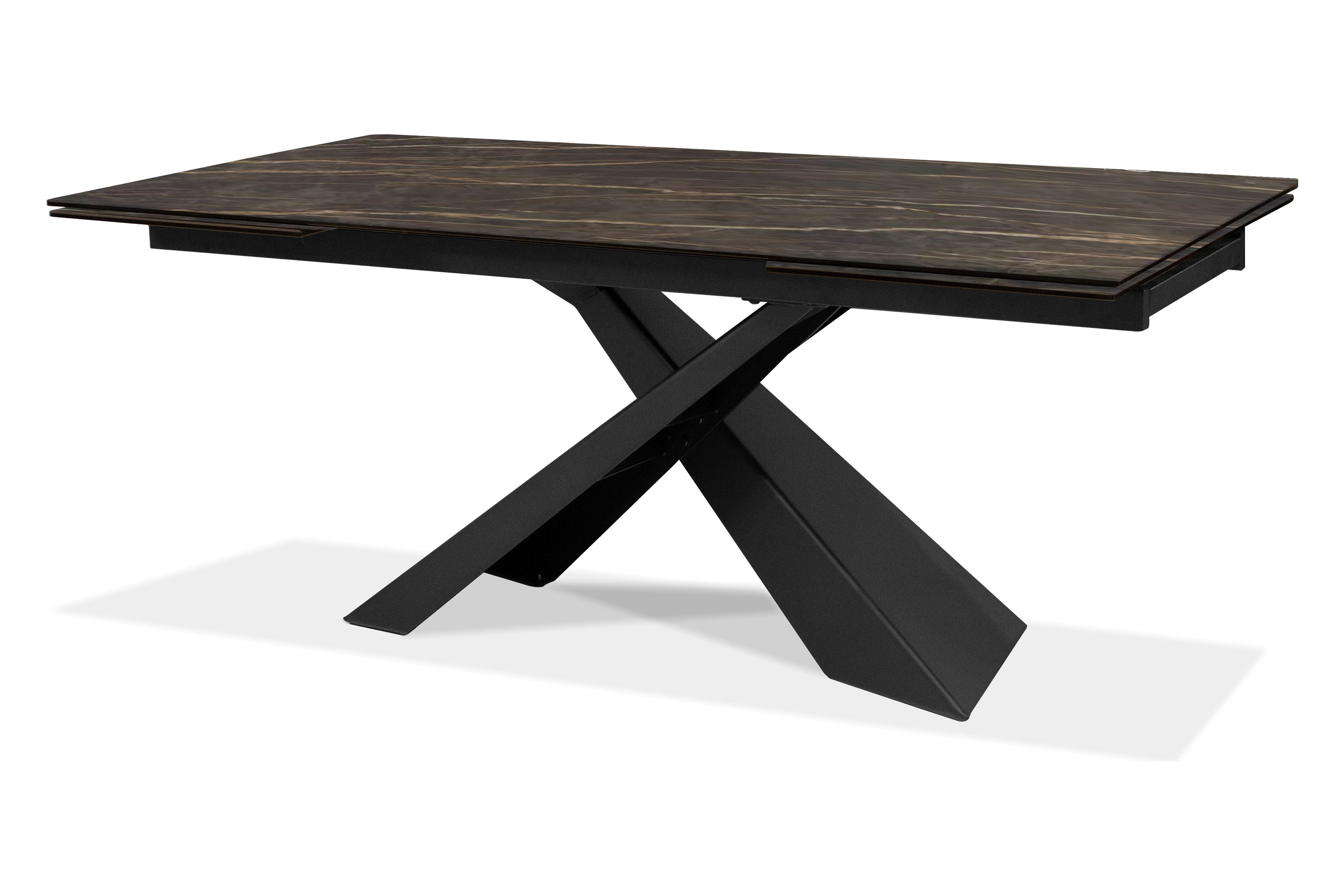 Mobital Century Dining Table with Double Extension - Noir Desir, Ceramic