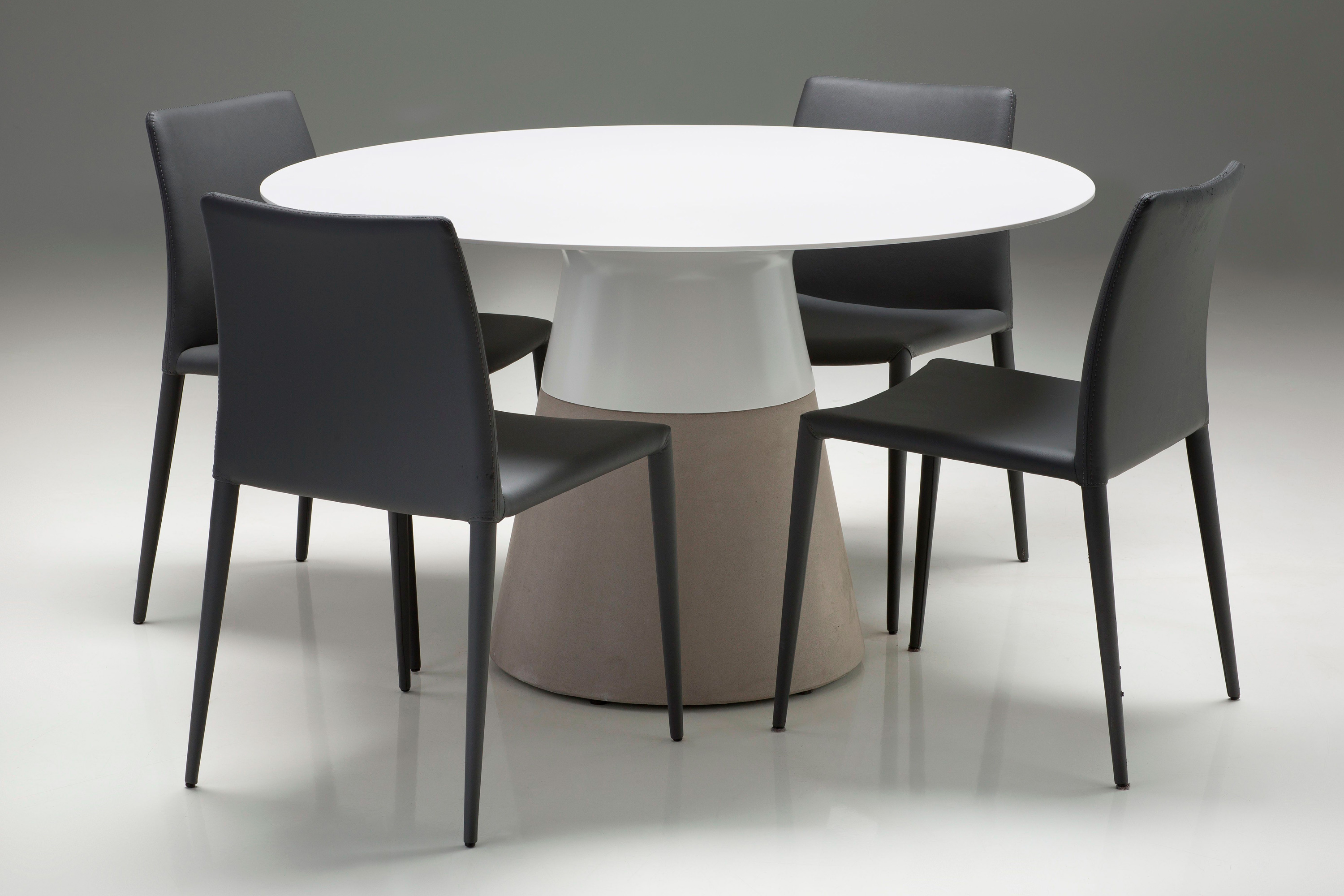 Mobital Maldives Round 49" Dining Table - White, Solid Surface