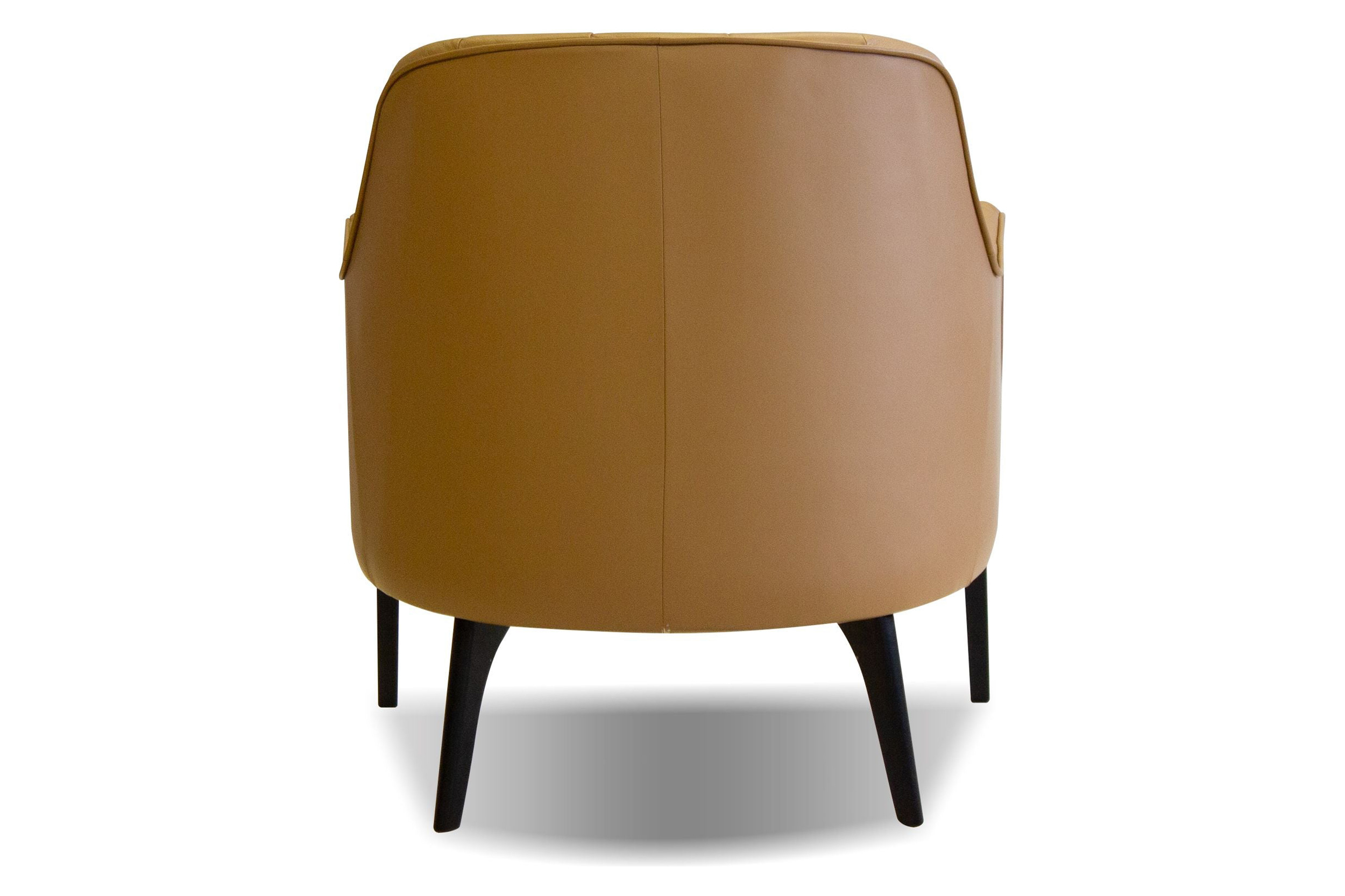 Mobital Ellington Flared Arms Solid Armchair - Caramel, Leather