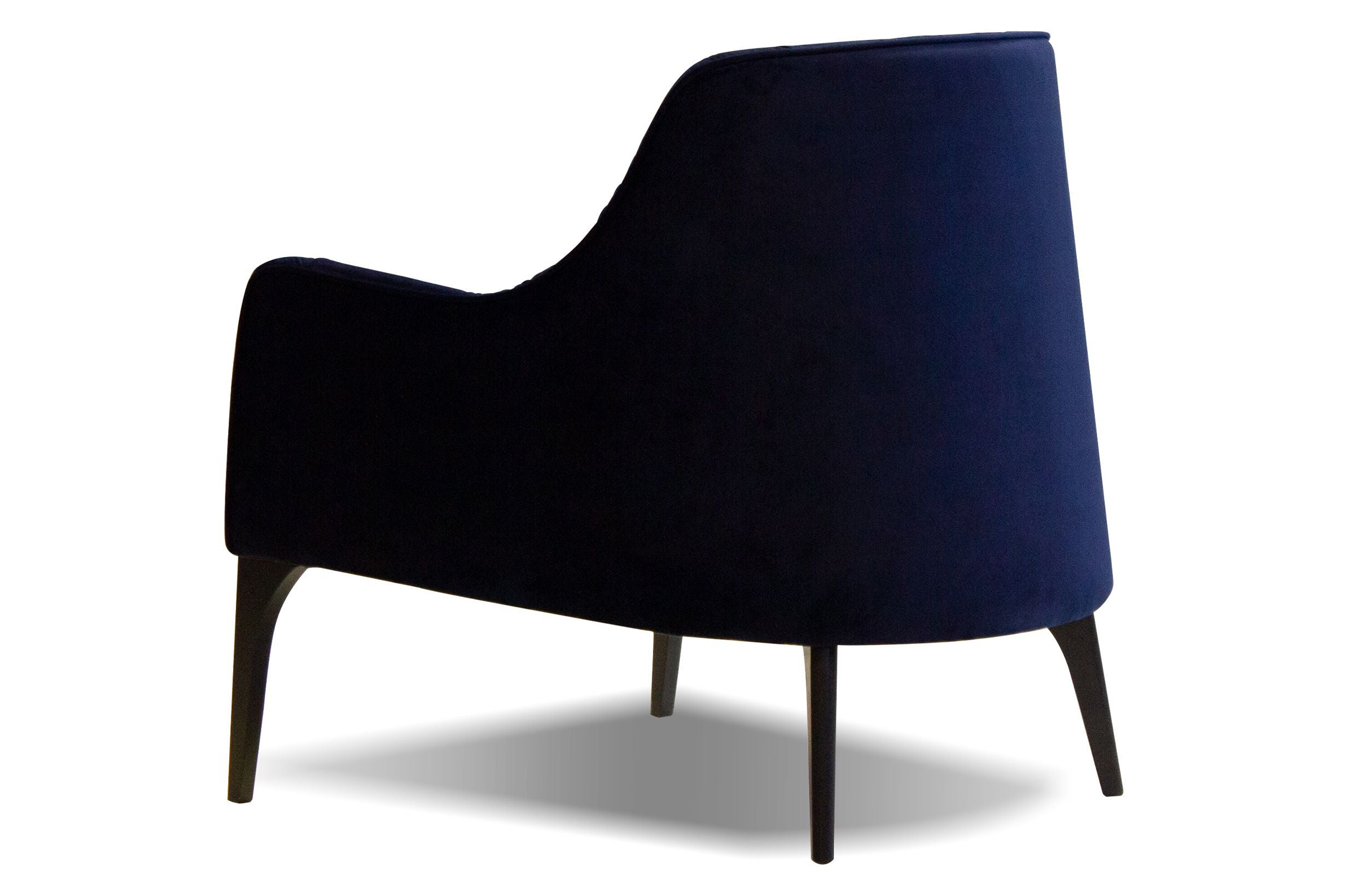 Mobital Ellington Flared Arms Solid Armchair - Navy, Fabric