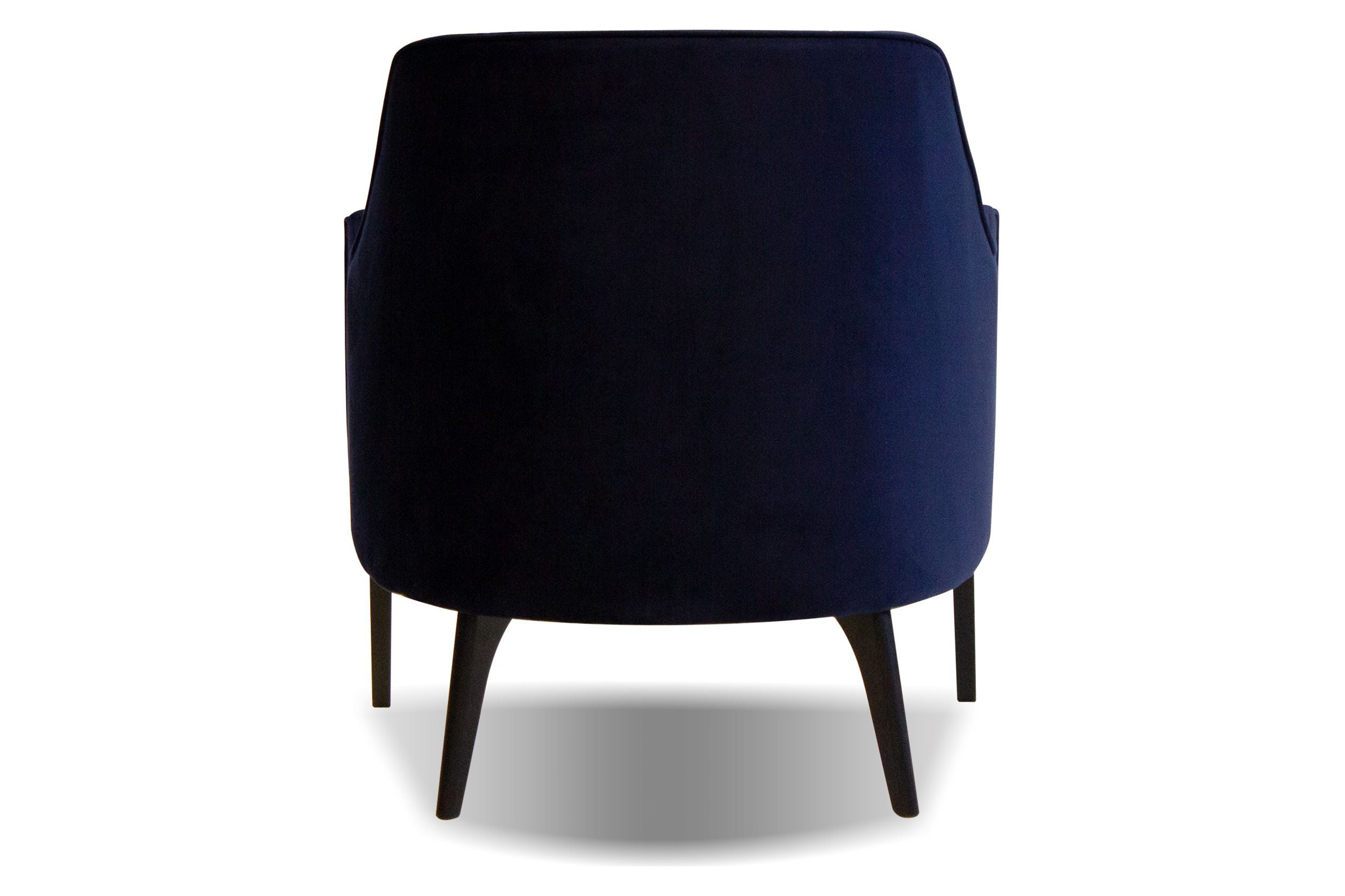 Mobital Ellington Flared Arms Solid Armchair - Navy, Fabric