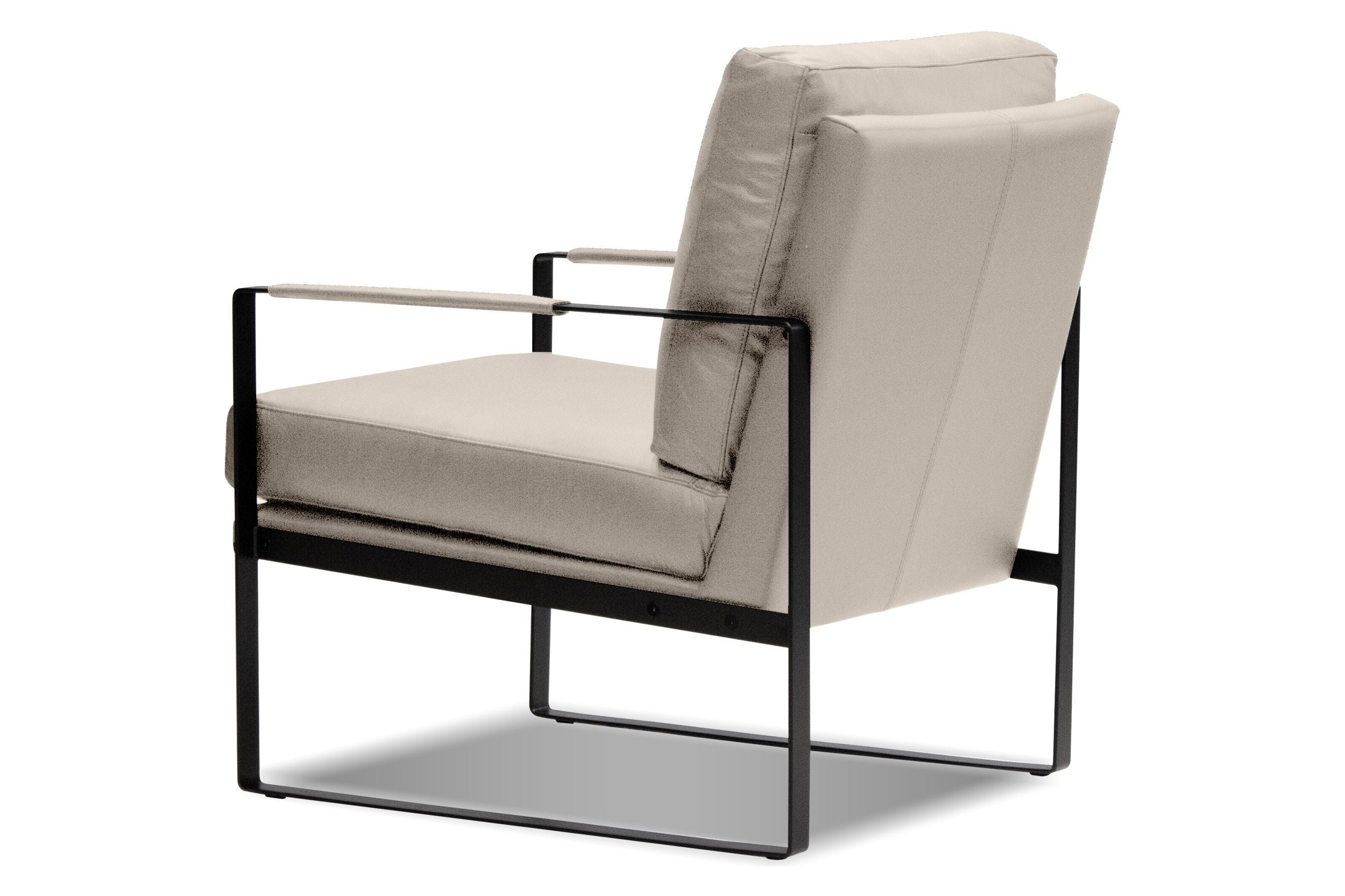 Mobital™ Mitchell Square Arms Solid Armchair - Wheat, Leather