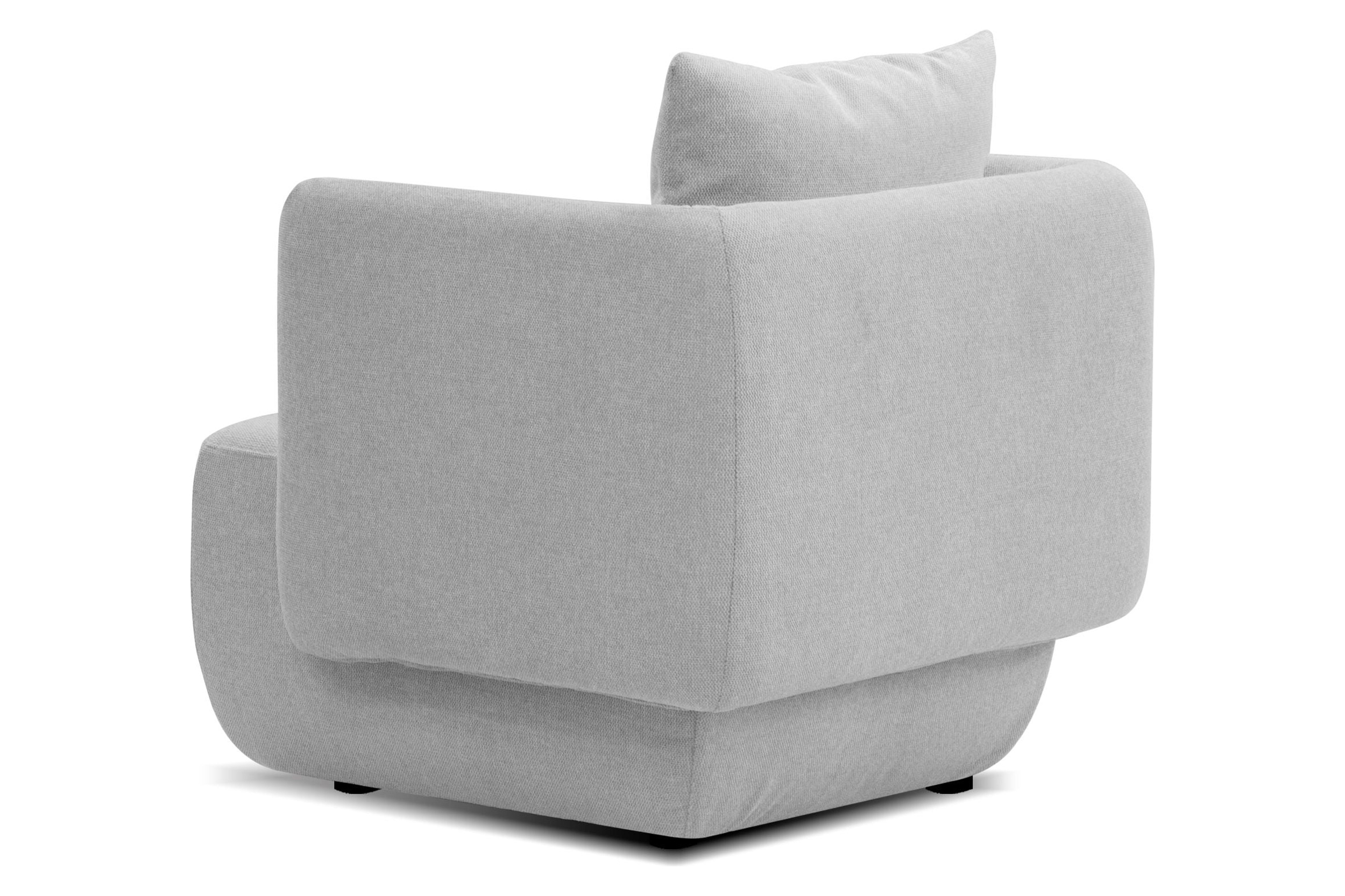 Mobital - Probe Square Arms Lounge Chair in Heather Gray, Fabric