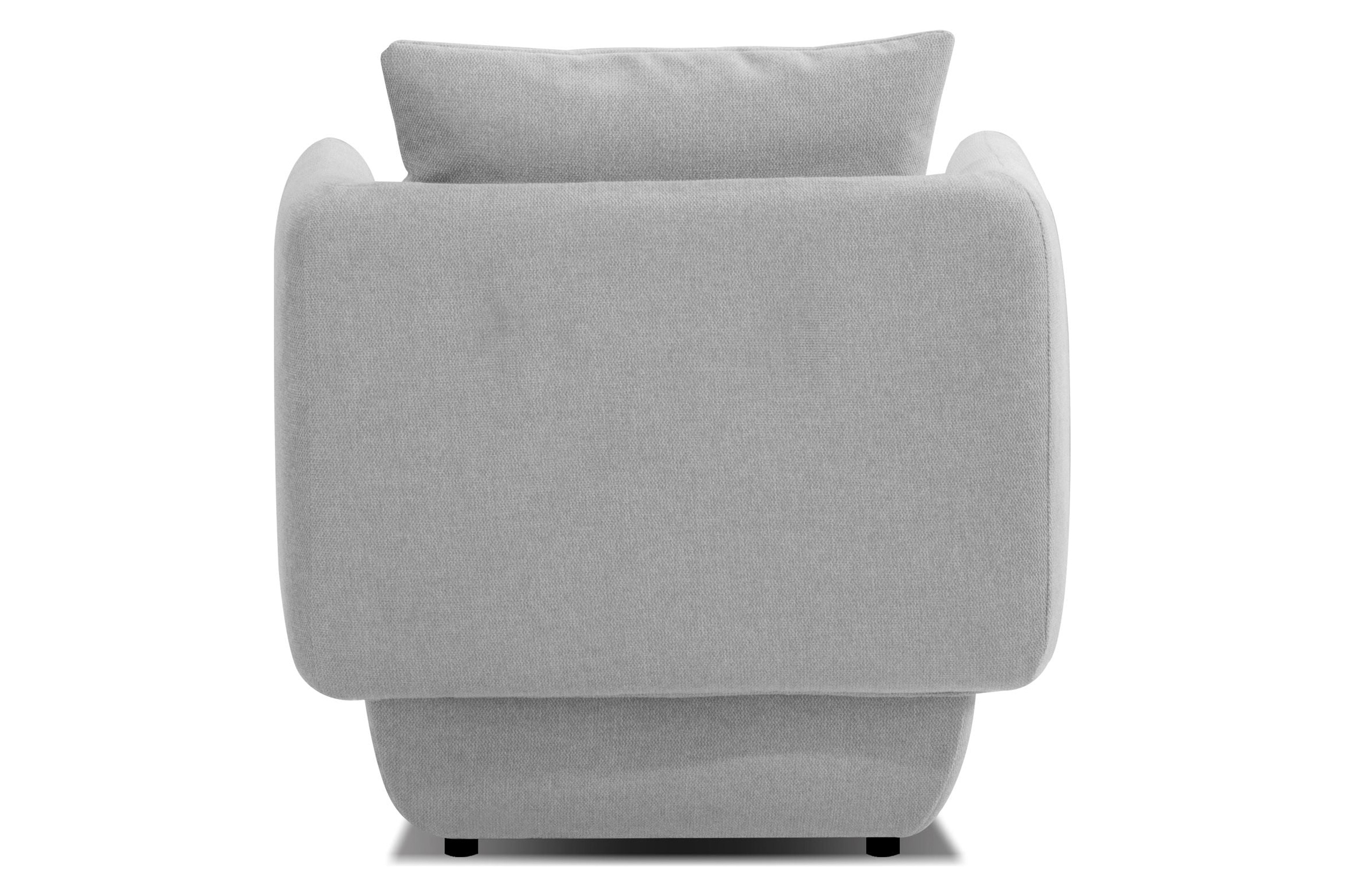 Mobital - Probe Square Arms Lounge Chair in Heather Gray, Fabric