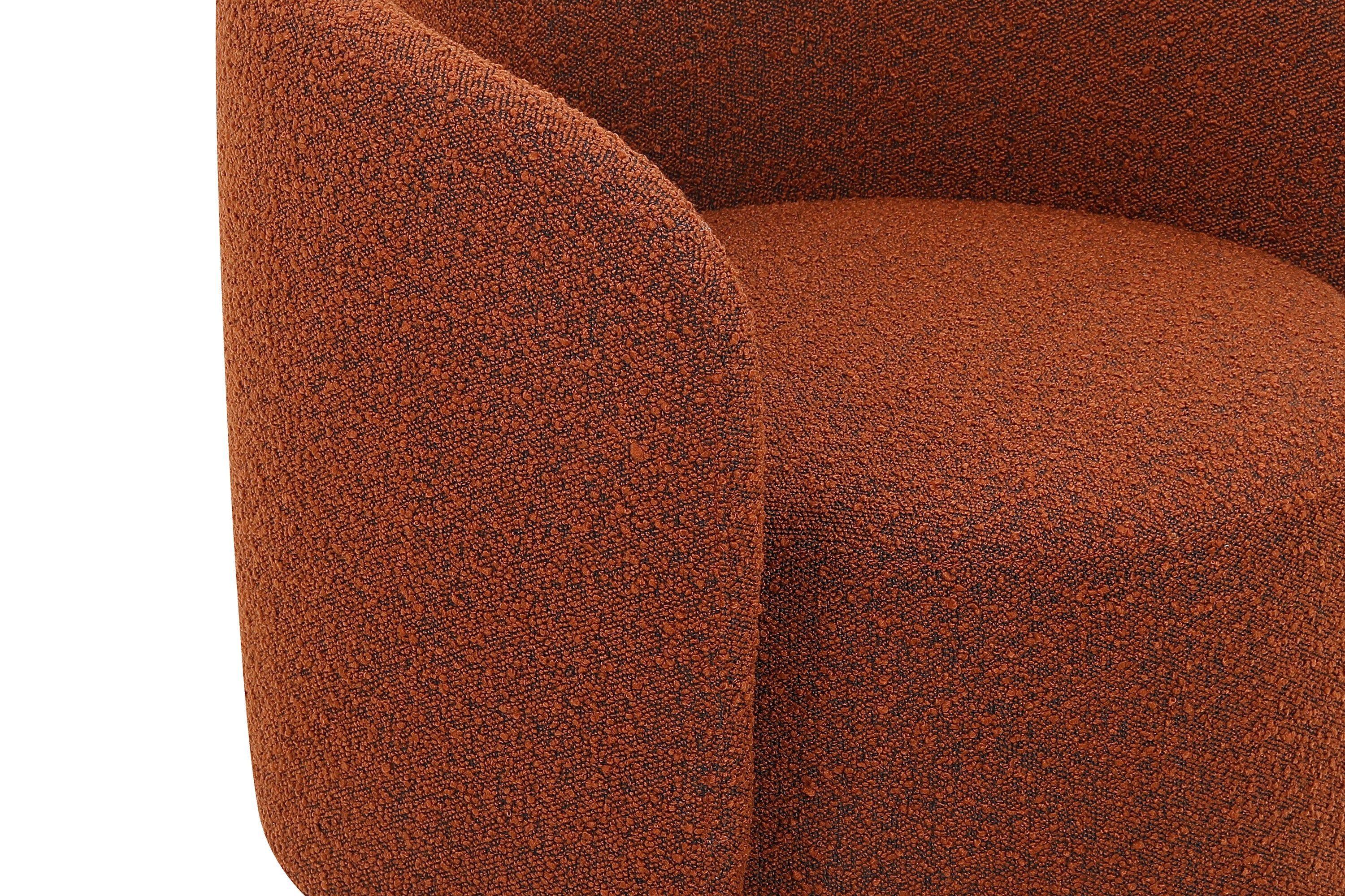 Mobital Biarritz Swivel Lounge Chair - Rust, Fabric