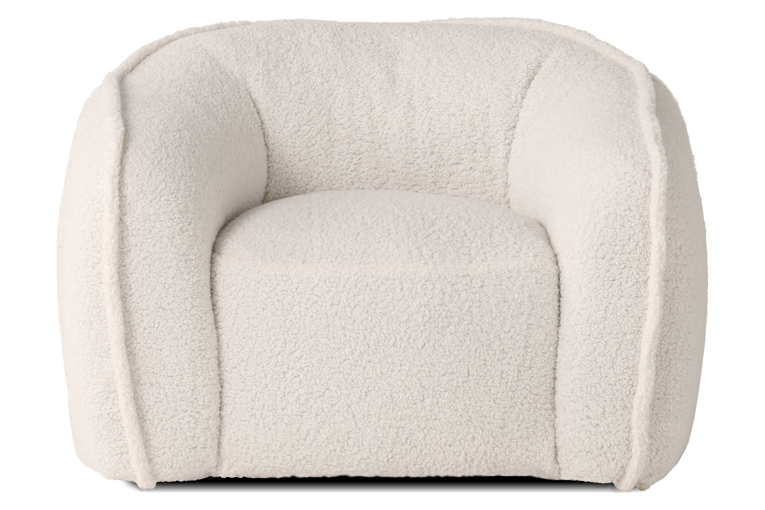 Mobital - Duffy Swivel Lounge Chair in Teddy Cream, Fabric