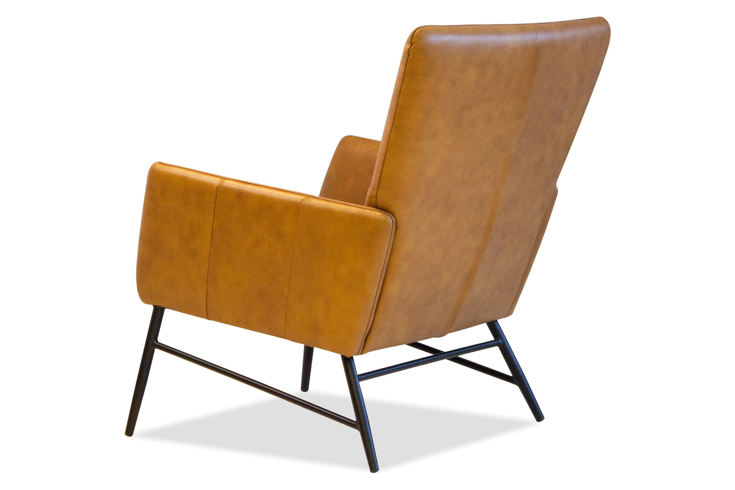 Mobital™ Morisson Square Arms Lounge Chair - Whiskey, Leather