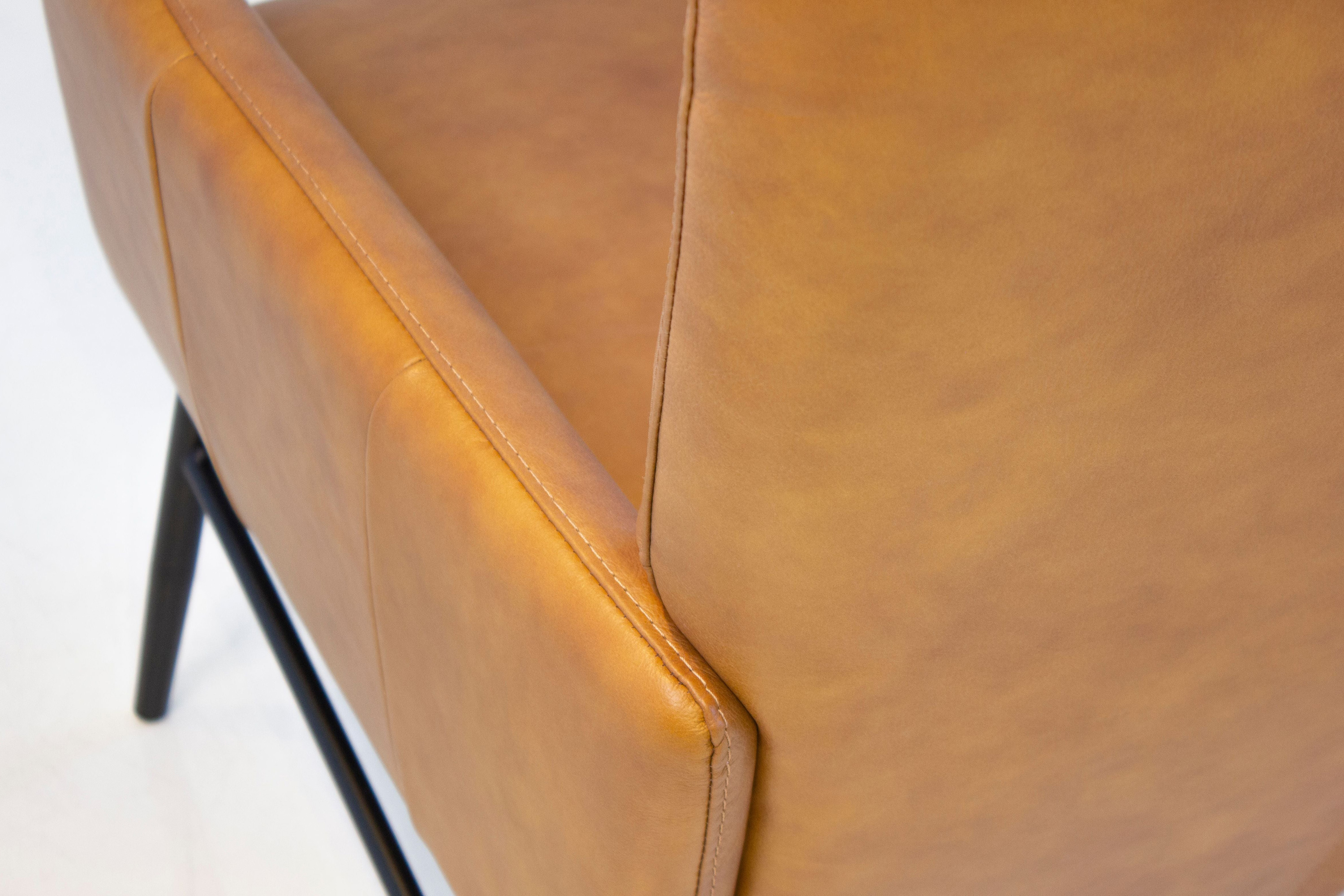 Mobital™ Morisson Square Arms Lounge Chair - Whiskey, Leather