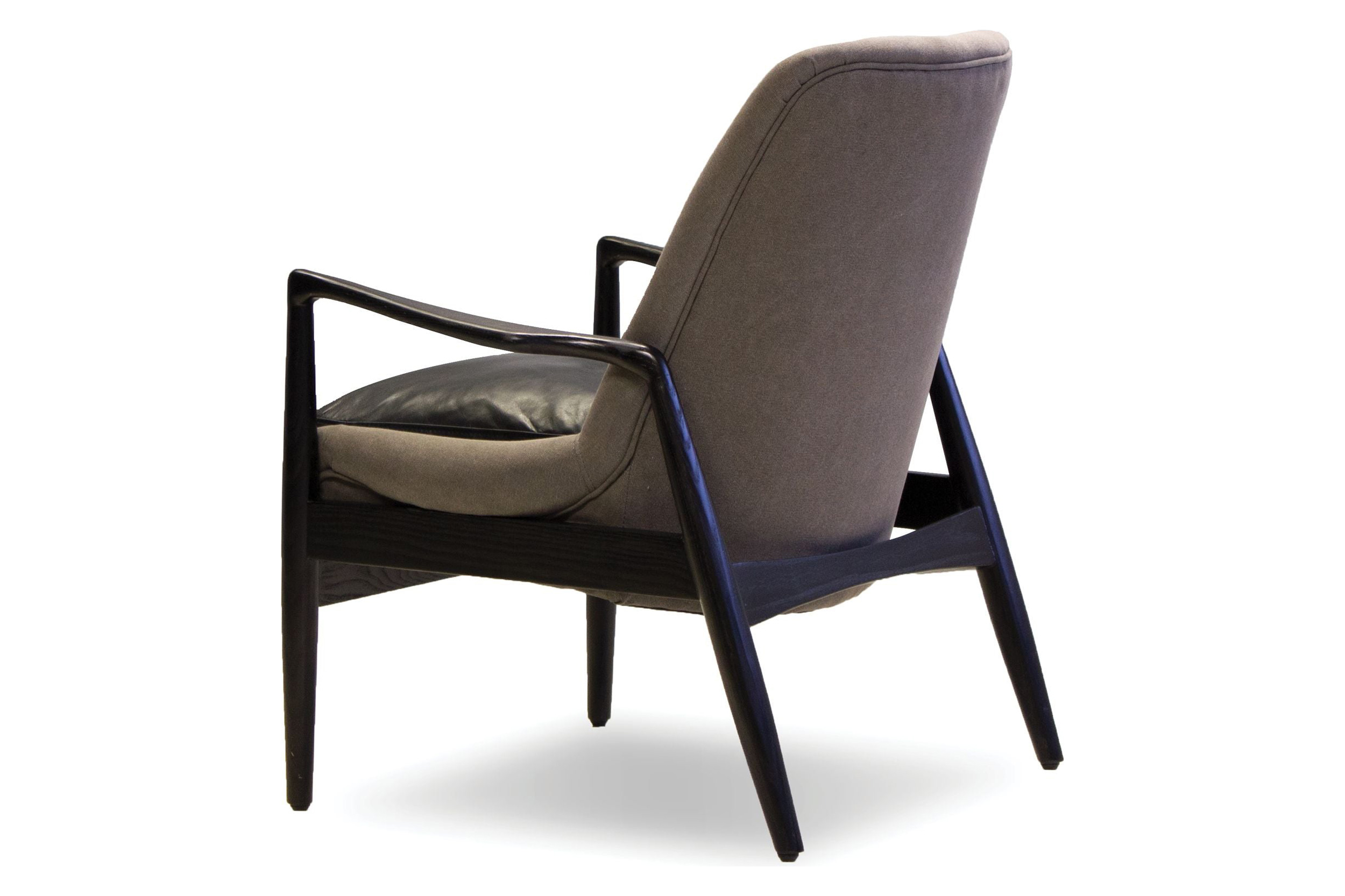 Mobital™ Reynolds Square Arms Lounge Chair - Gray/Black, Leather