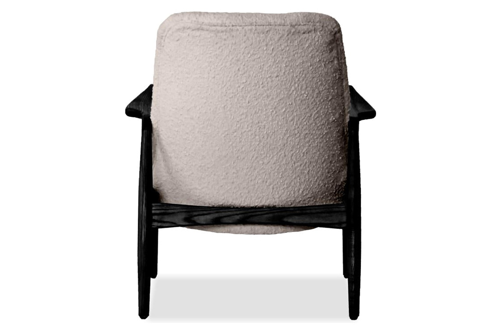 Mobital™ Reynolds Square Arms Lounge Chair - Smoke Boucle, Leather