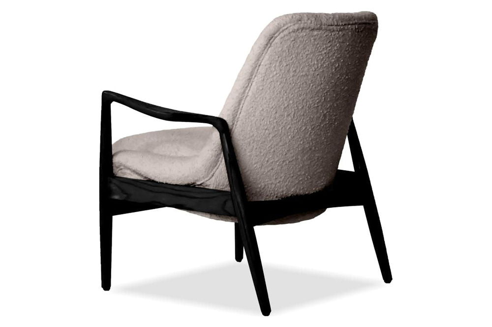 Mobital™ Reynolds Square Arms Lounge Chair - Smoke Boucle, Leather