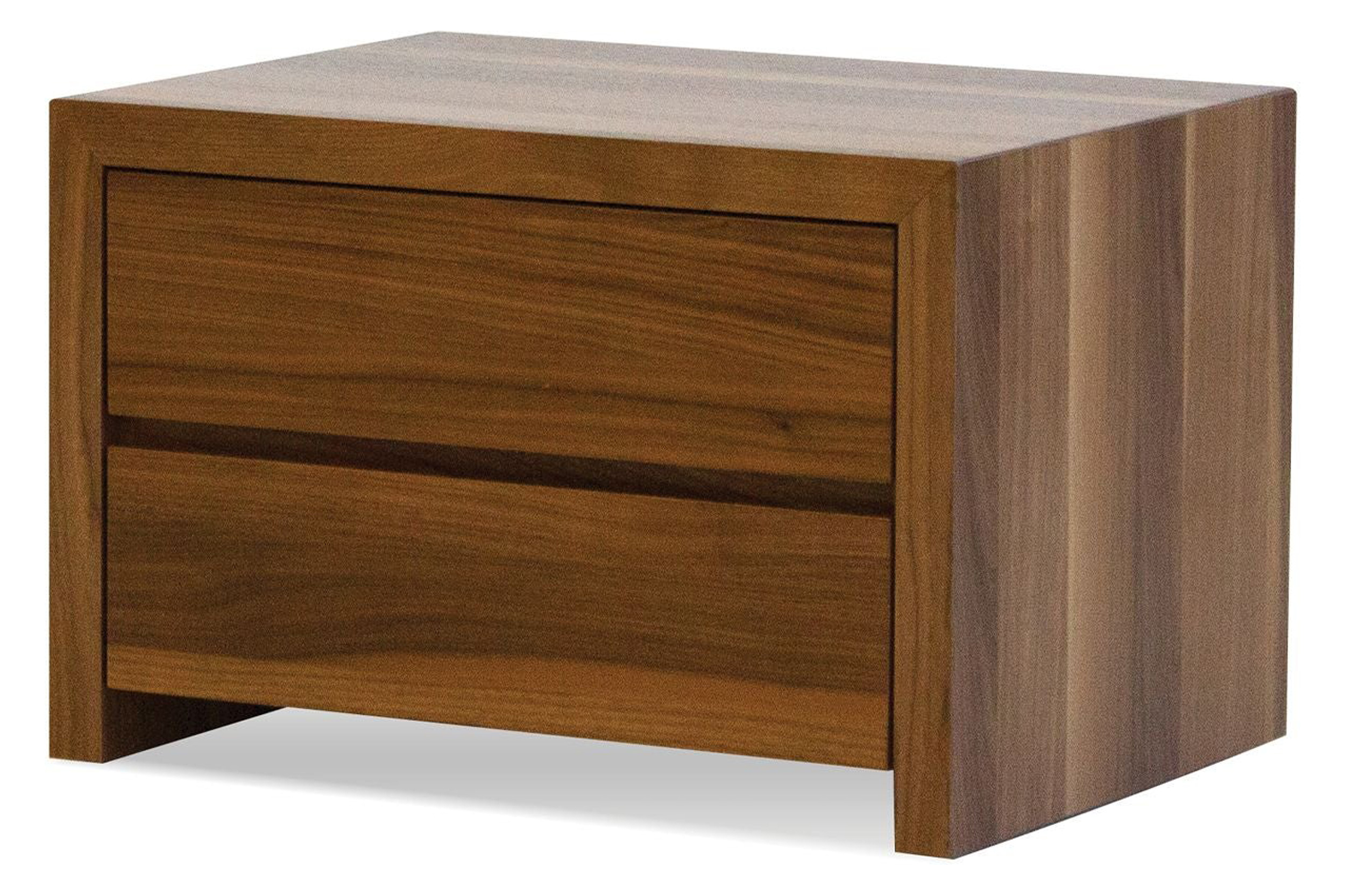 Mobital™ Blanche Night Table with 2 Drawers - Natural Walnut