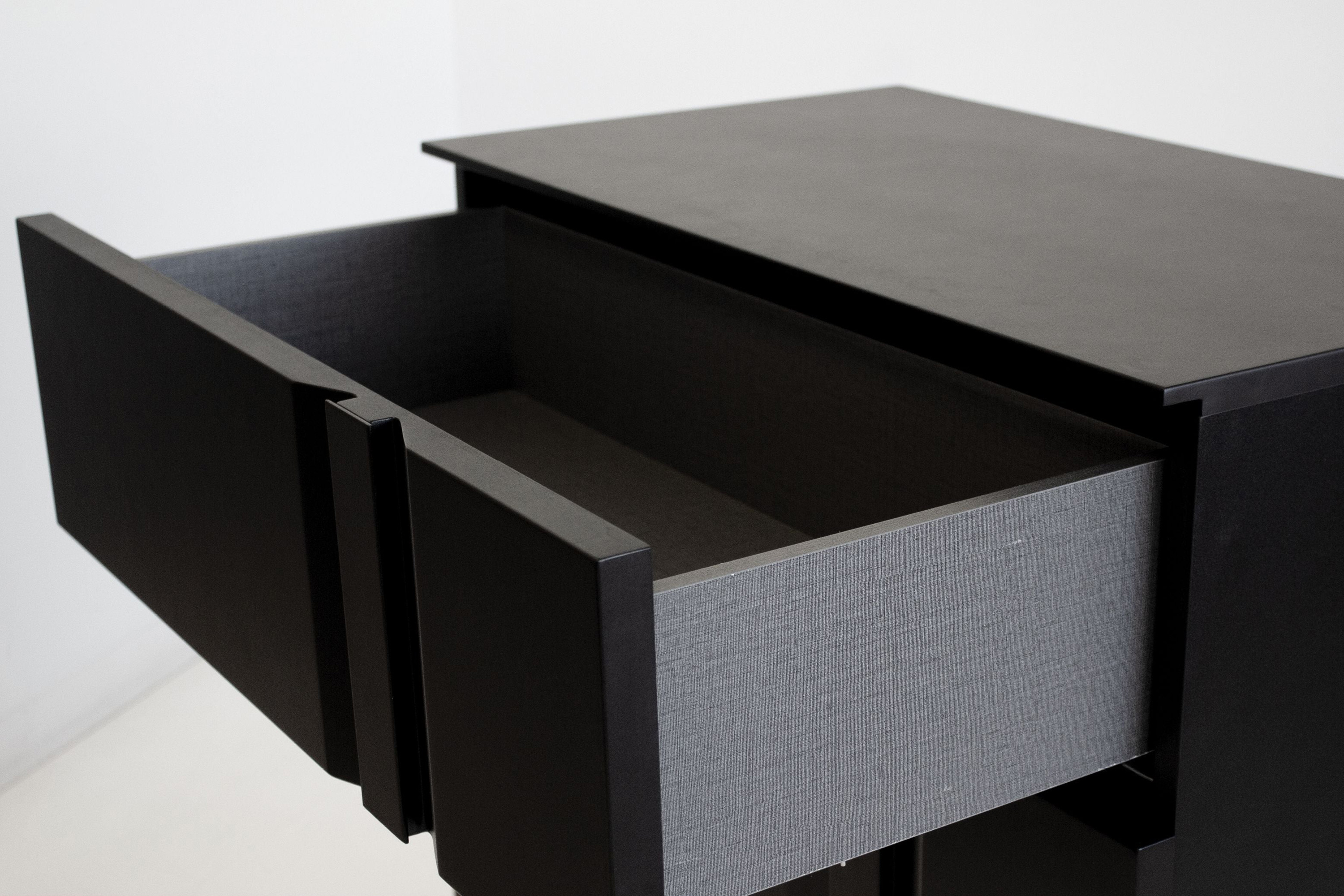 Mobital Carbon Night Table - Matte Black, Right Facing