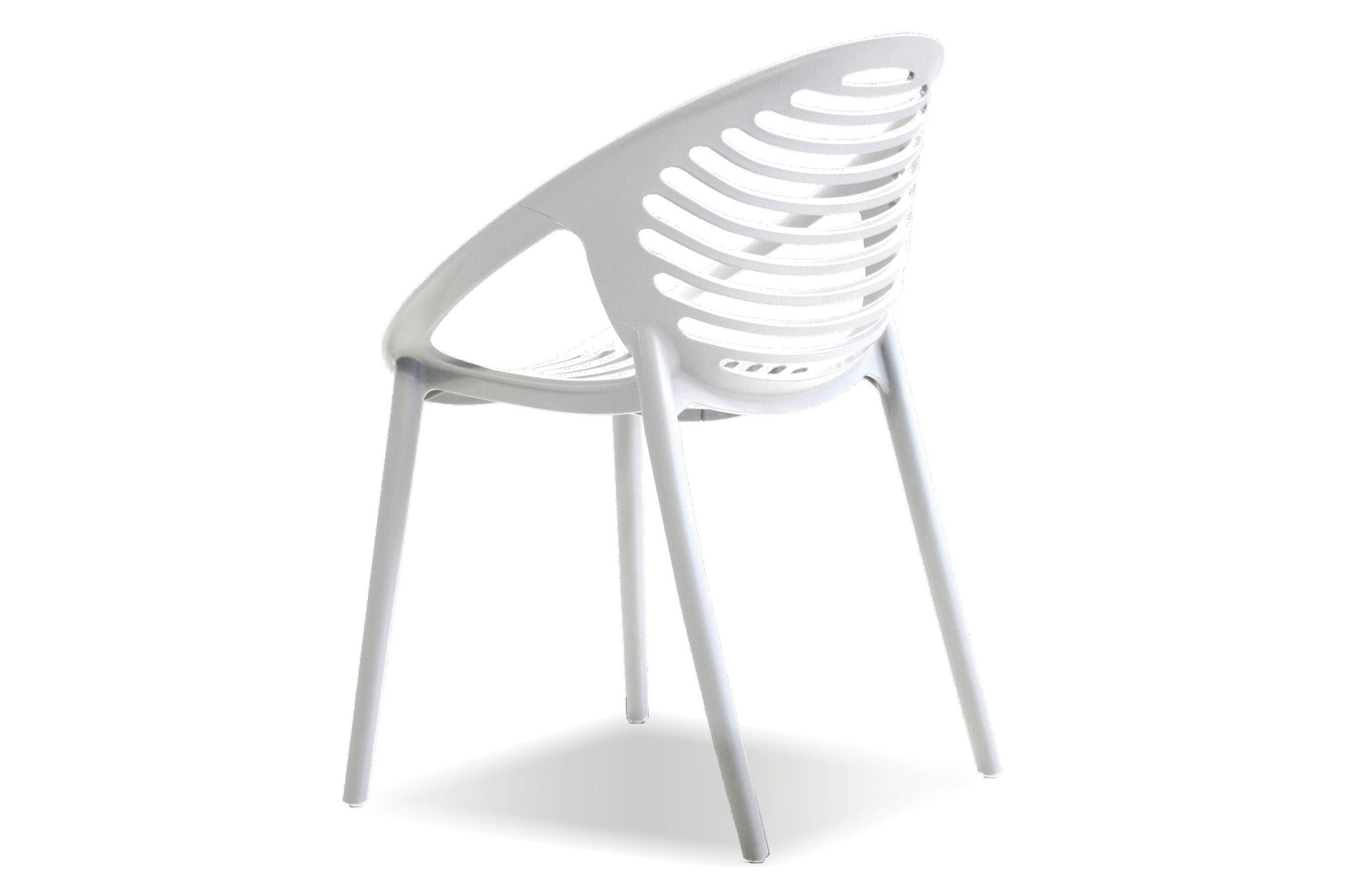 Mobital™ Gravely Rolled / Round Arms Armchair - White