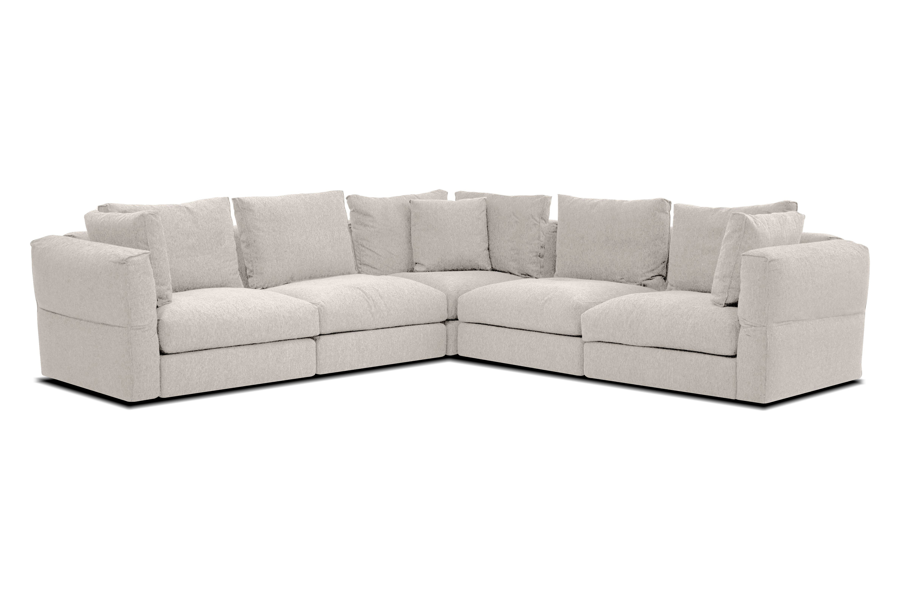 Mobital - Armstrong Sectional Extension Chair in Ivory, Fabric