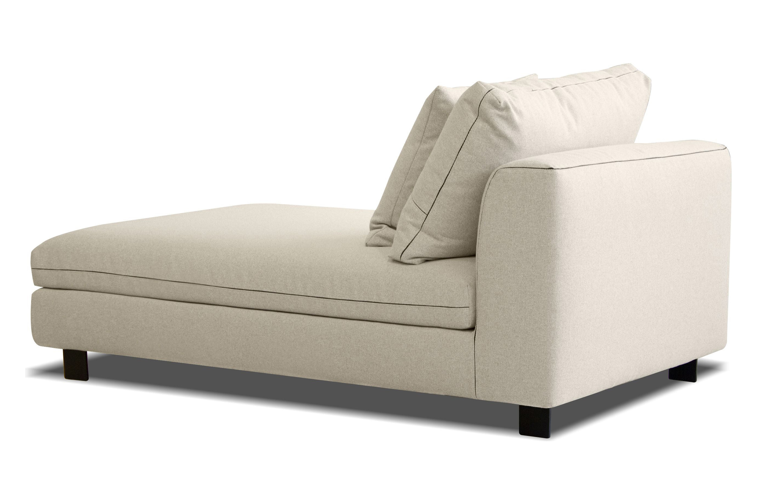 Mobital Plateau Armless Chaise of Sectional - Stone Wheat, Fabric