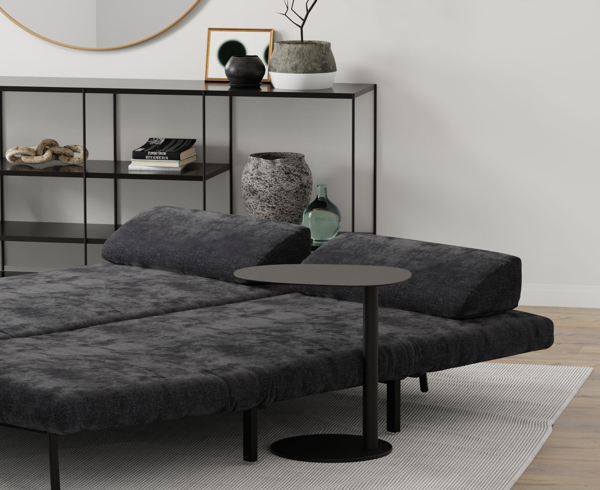 Mobital Iso Double Chair-Bed - Dusk Chenille, Fabric