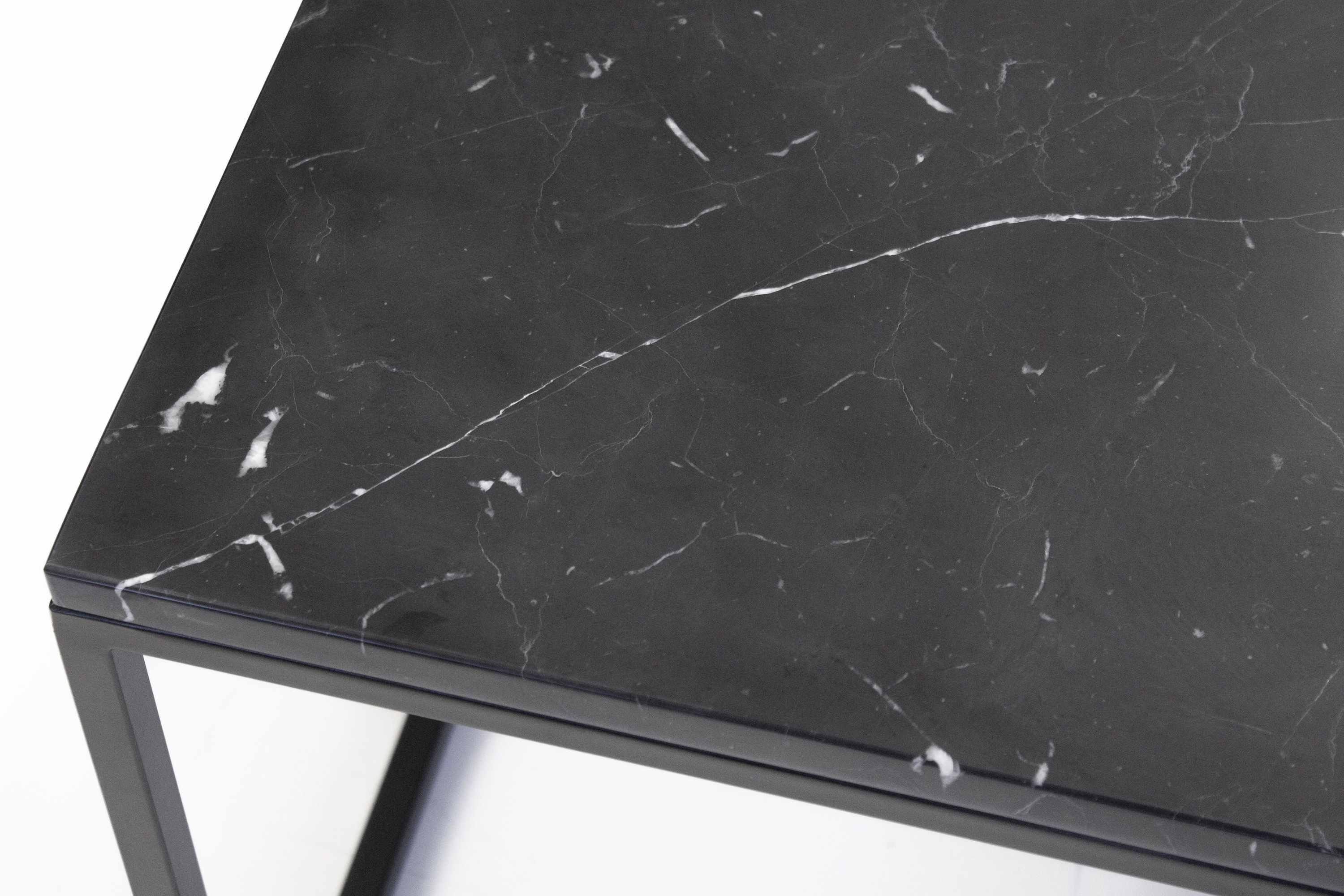 Mobital - Onix Square Coffee Table in Black Marquina Marble