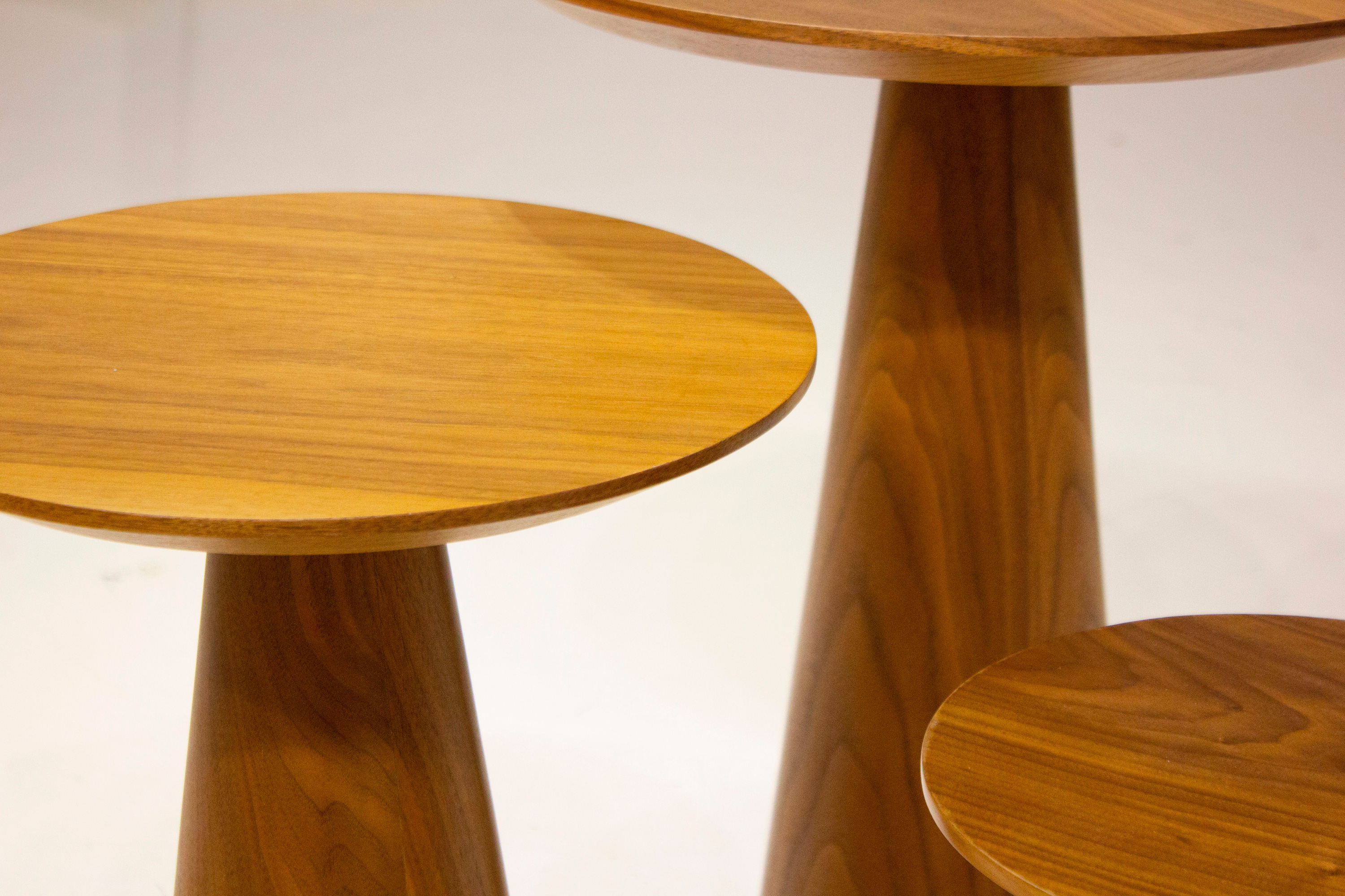 Mobital Tower Low End Table - Natural Walnut