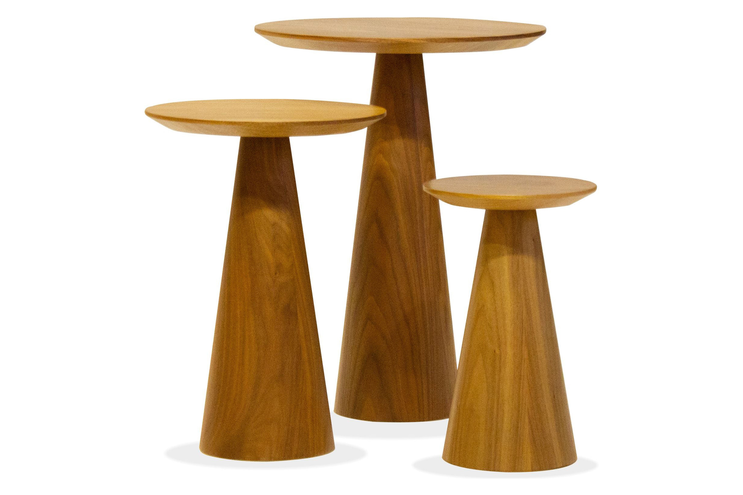 Mobital Tower Low End Table - Natural Walnut