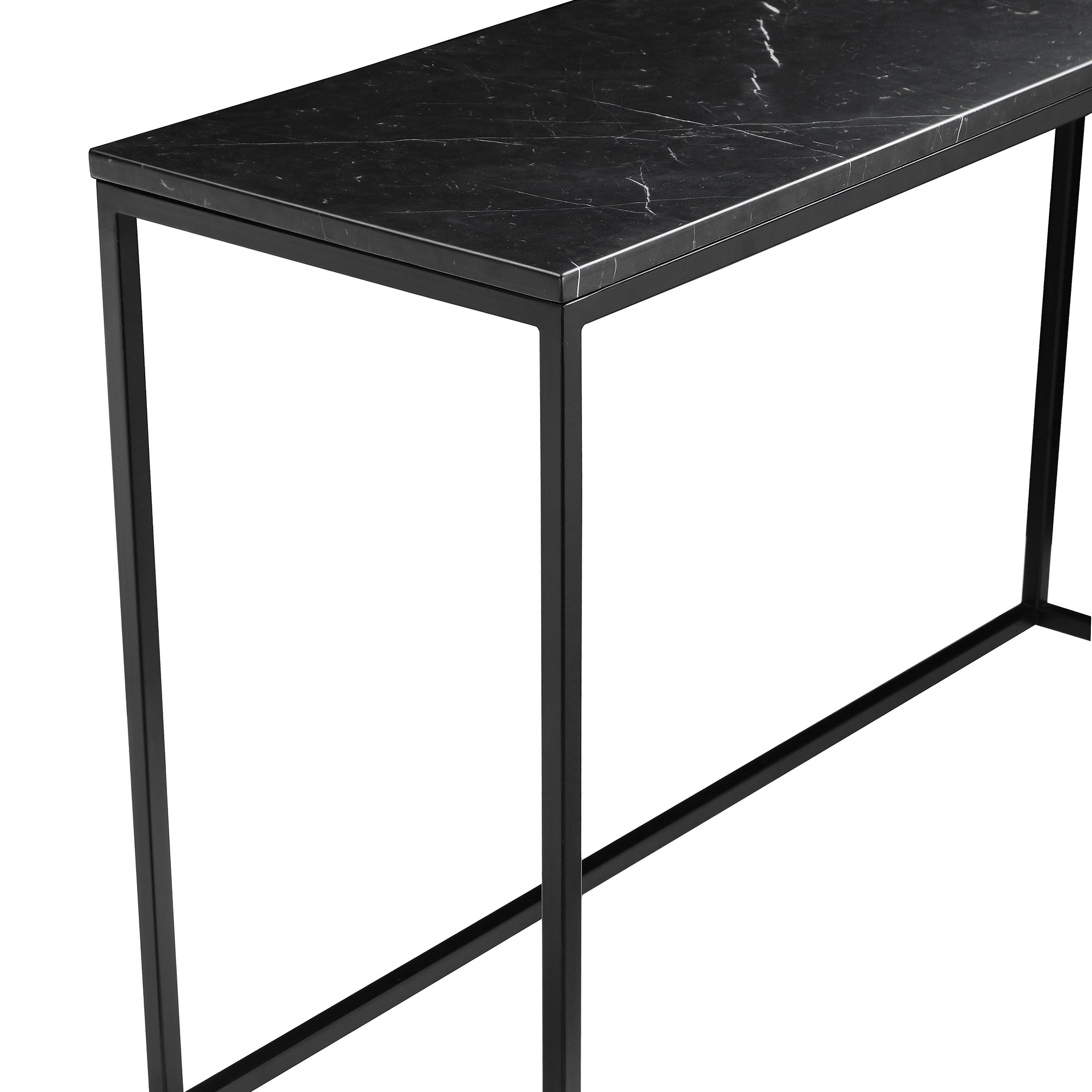 Mobital - Onix Sofa Table in Black Marquina Marble