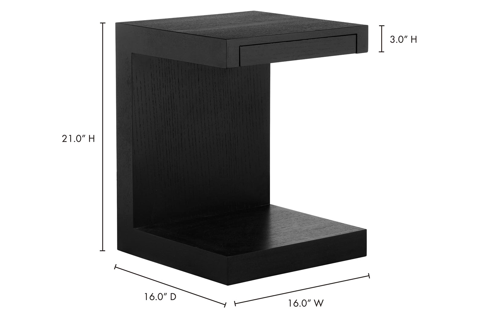 Moe's Zio Side Table - Black