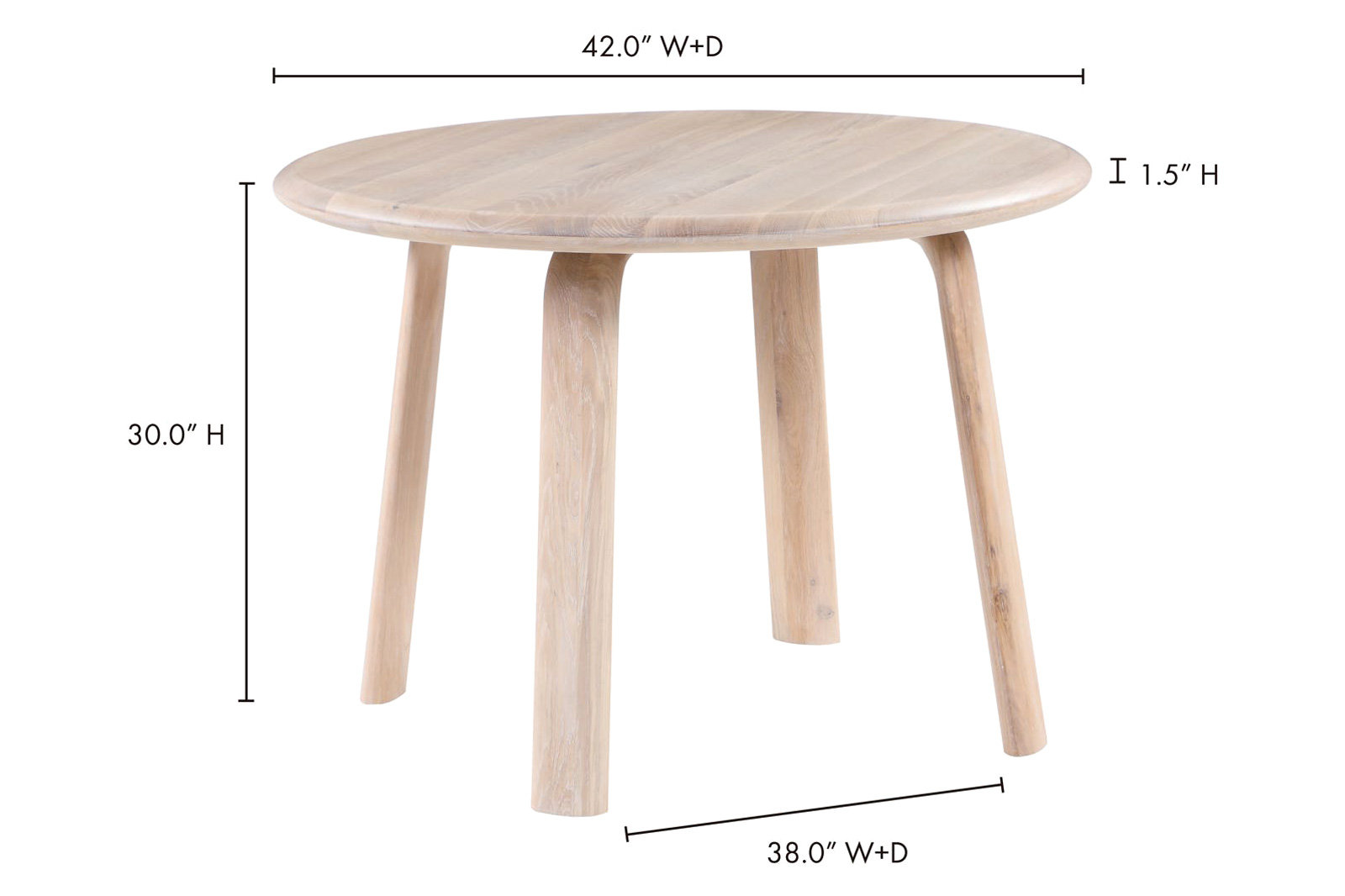 Moe's Malibu Round Dining Table - Brown