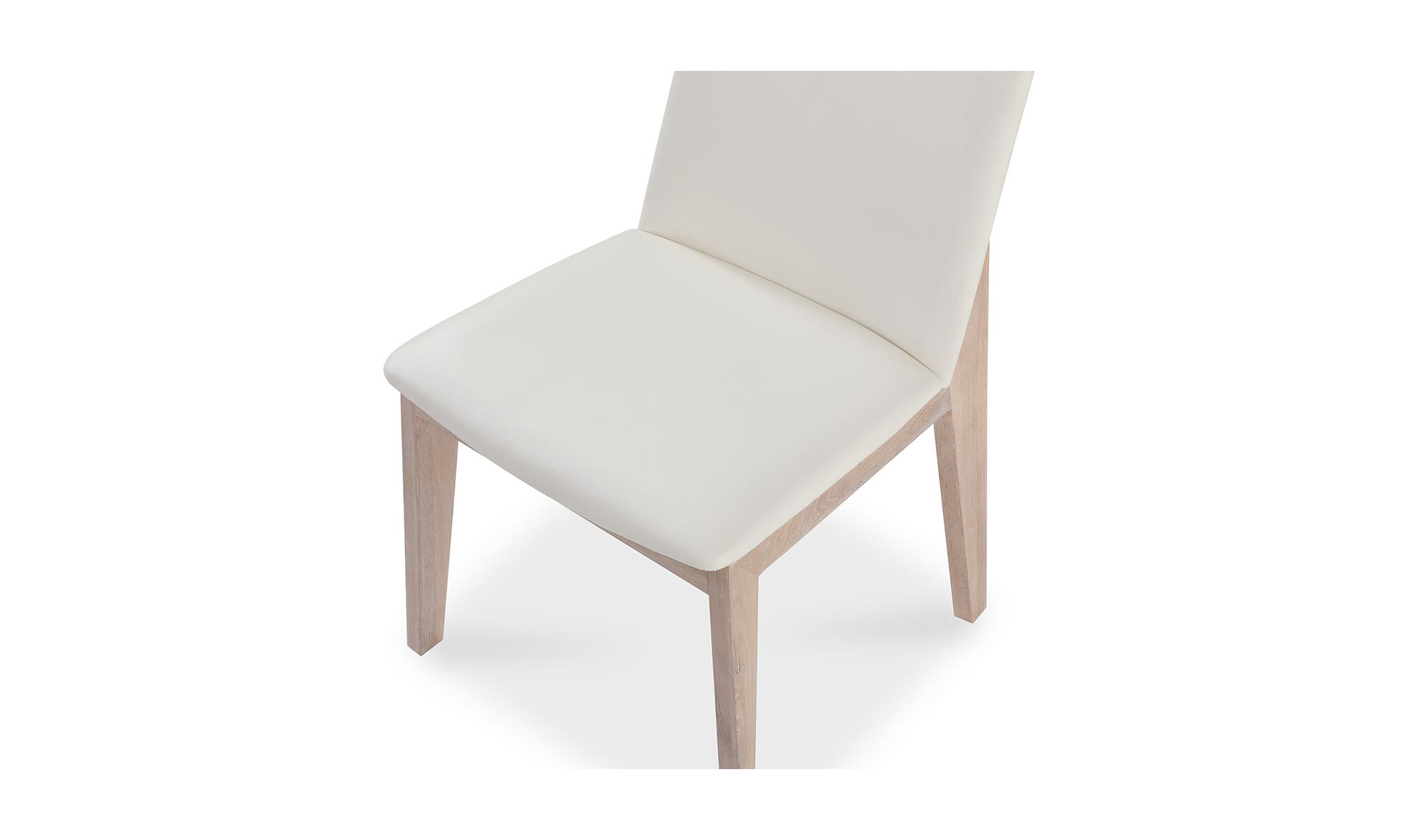 Moe's Deco Mid-Century Modern Dining Chair Set of 2 - Cream White/Oak