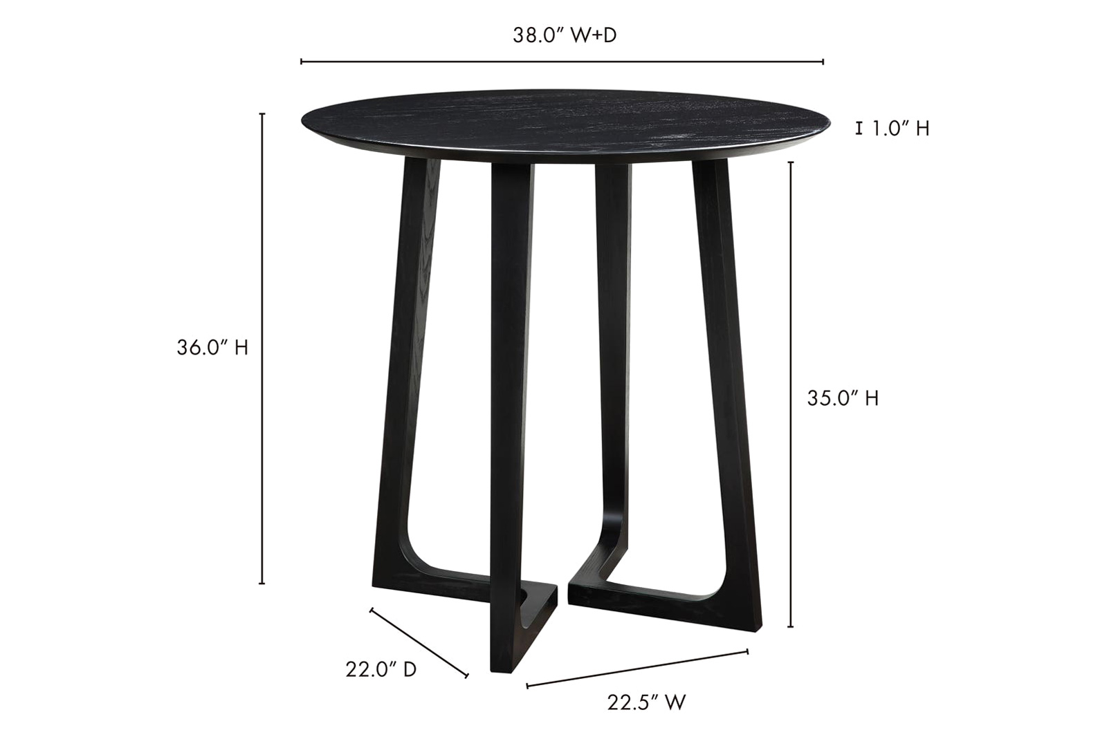 Moe's™ Godenza Counter Table - Black