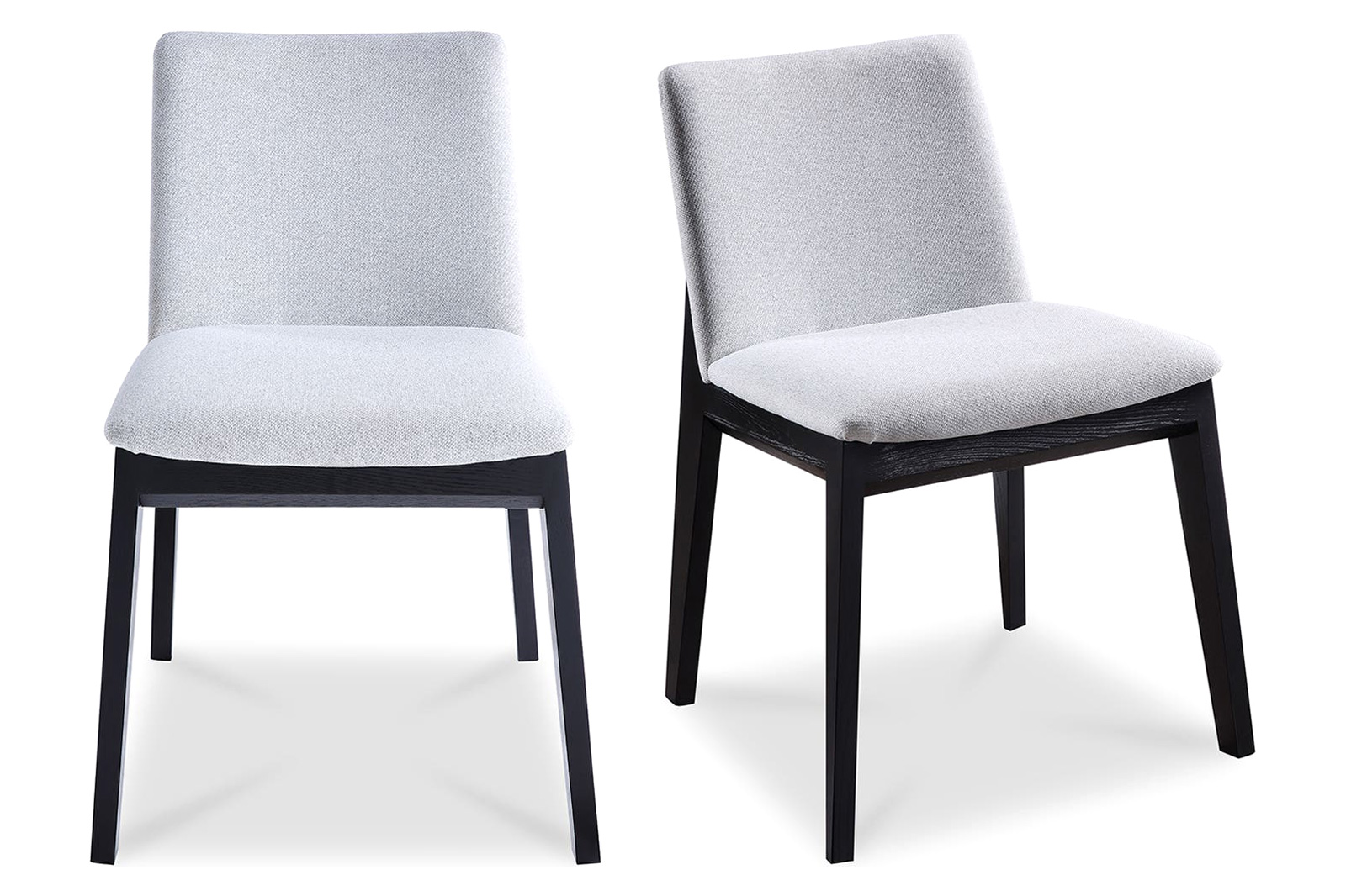 Moe's Deco Mid-Century Modern Dining Chair Set of 2 - Light Gray/Black