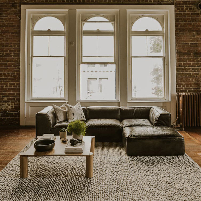 Moe's Post Coffee Table - White