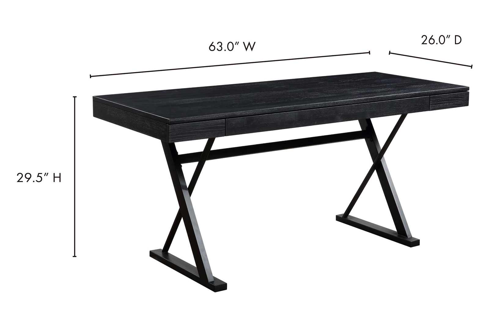 Moe's Profecto Desk - Black