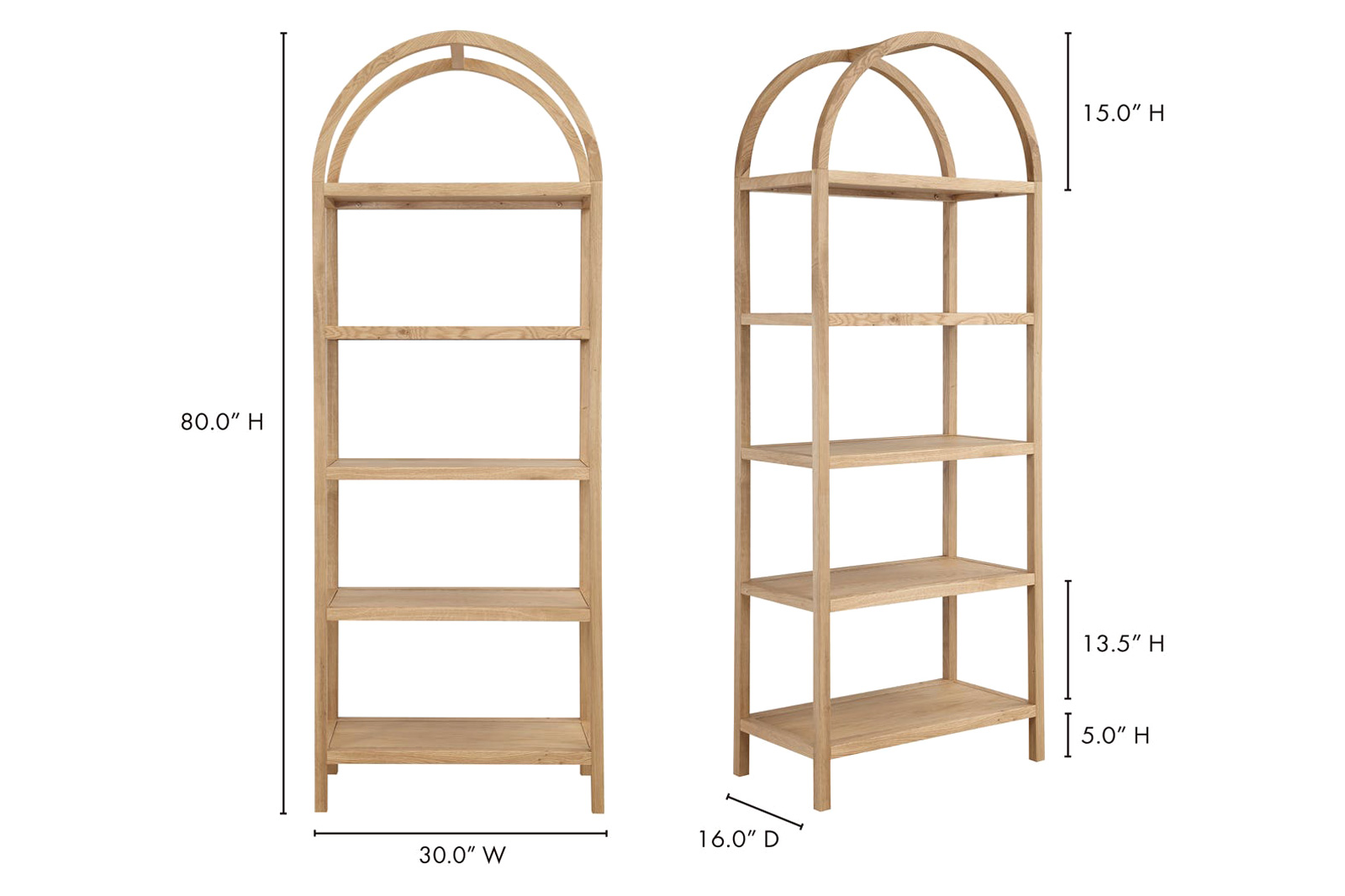 Moe's Eero Bookcase - Natural