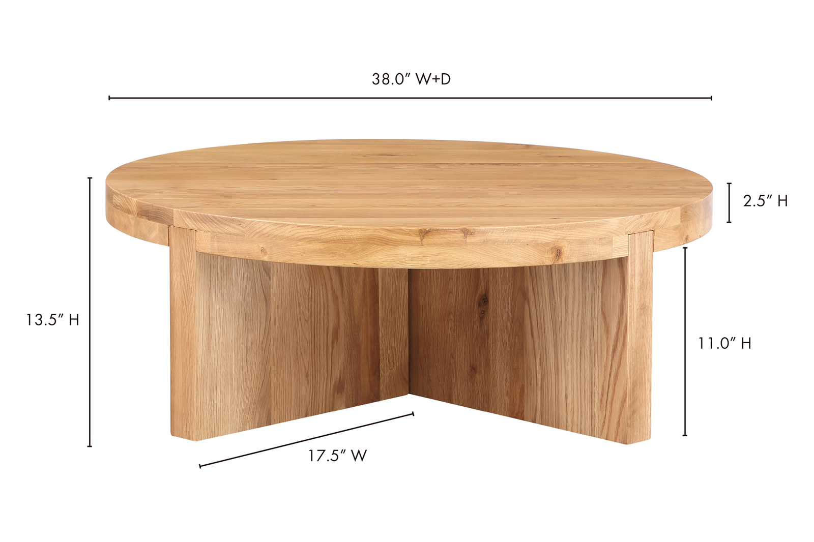 Moe's Folke Round Coffee Table - Natural