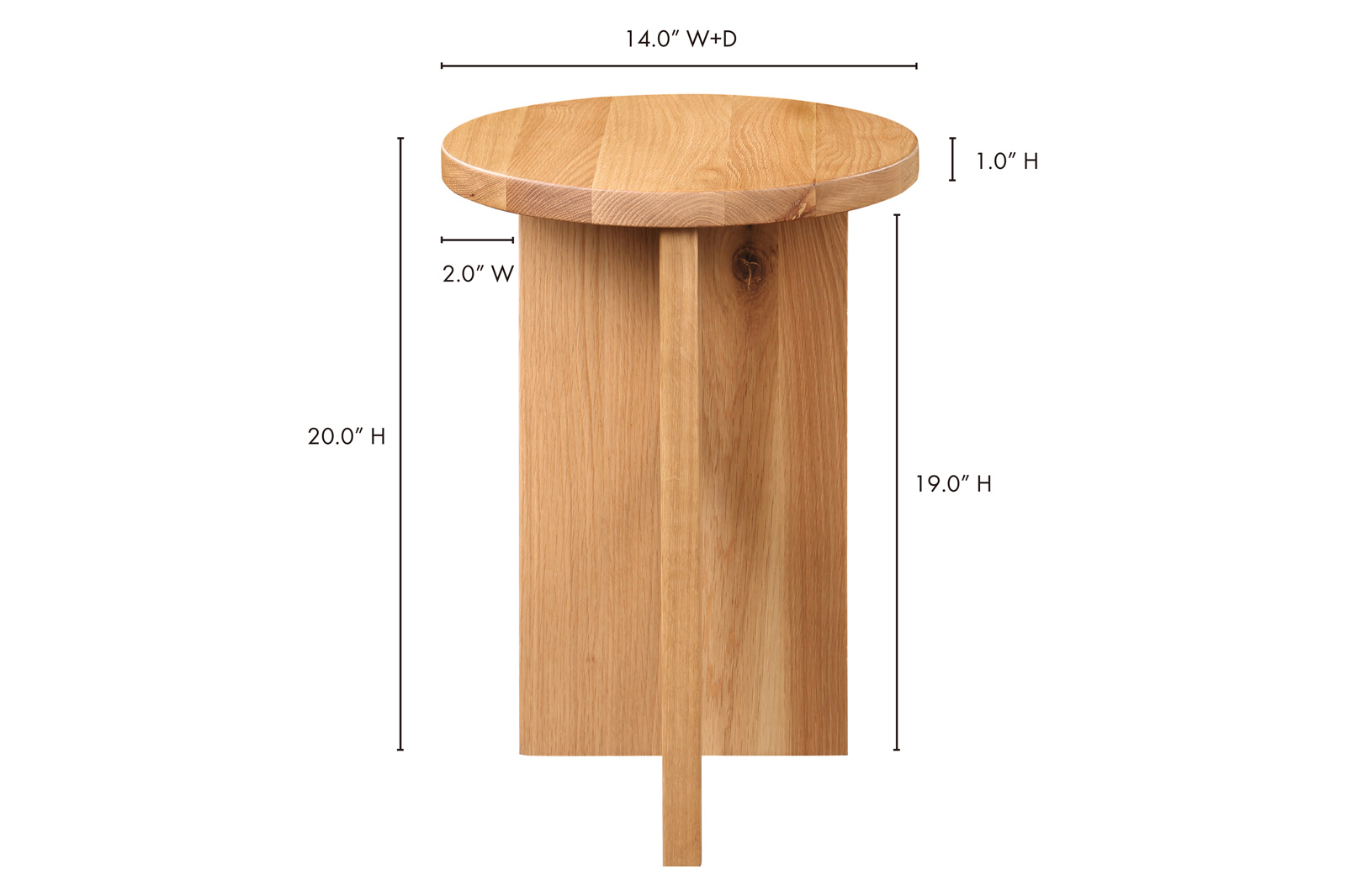 Moe's Grace Accent Table - Natural