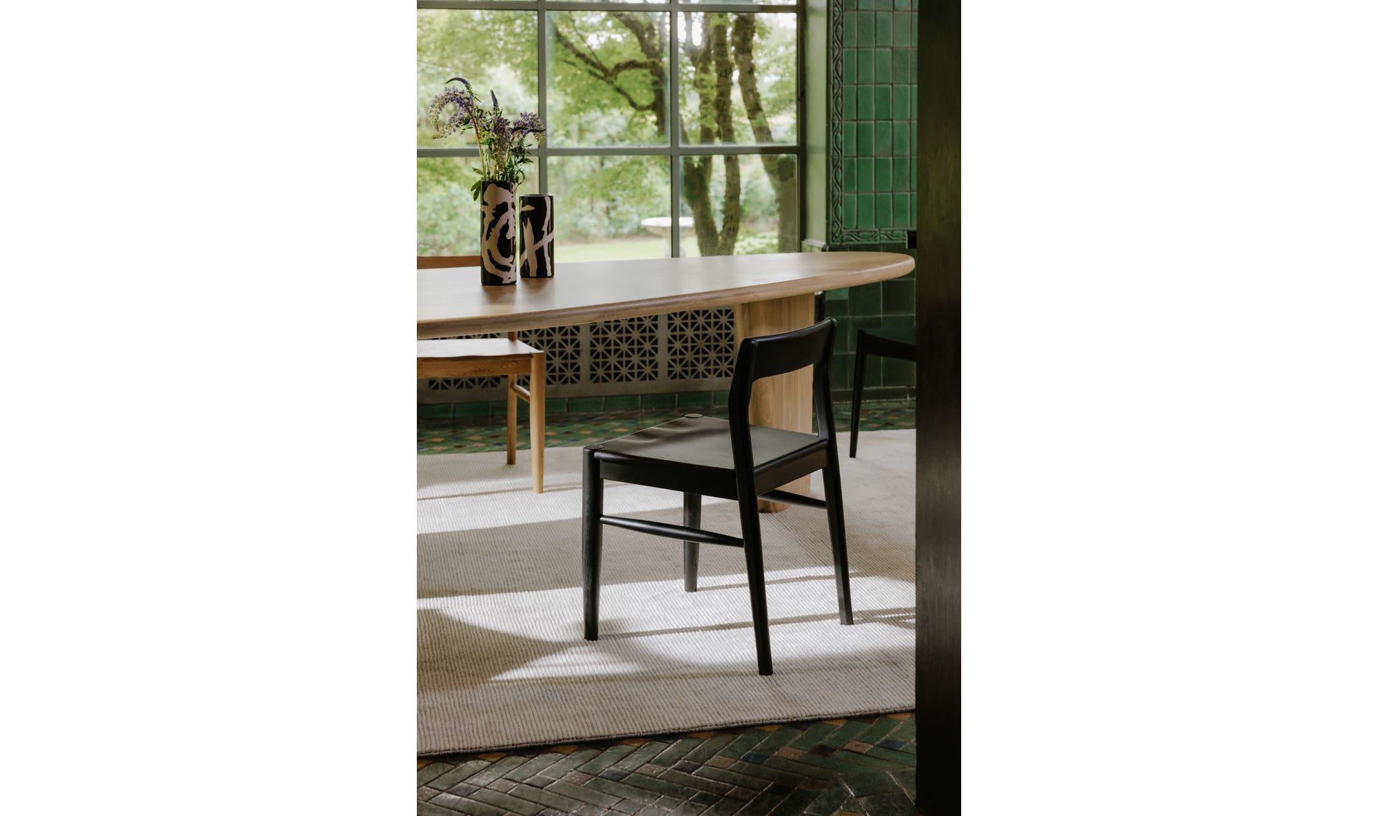 Moe's Owing Mid-Century Modern Dining Chair Set of 2 - Black