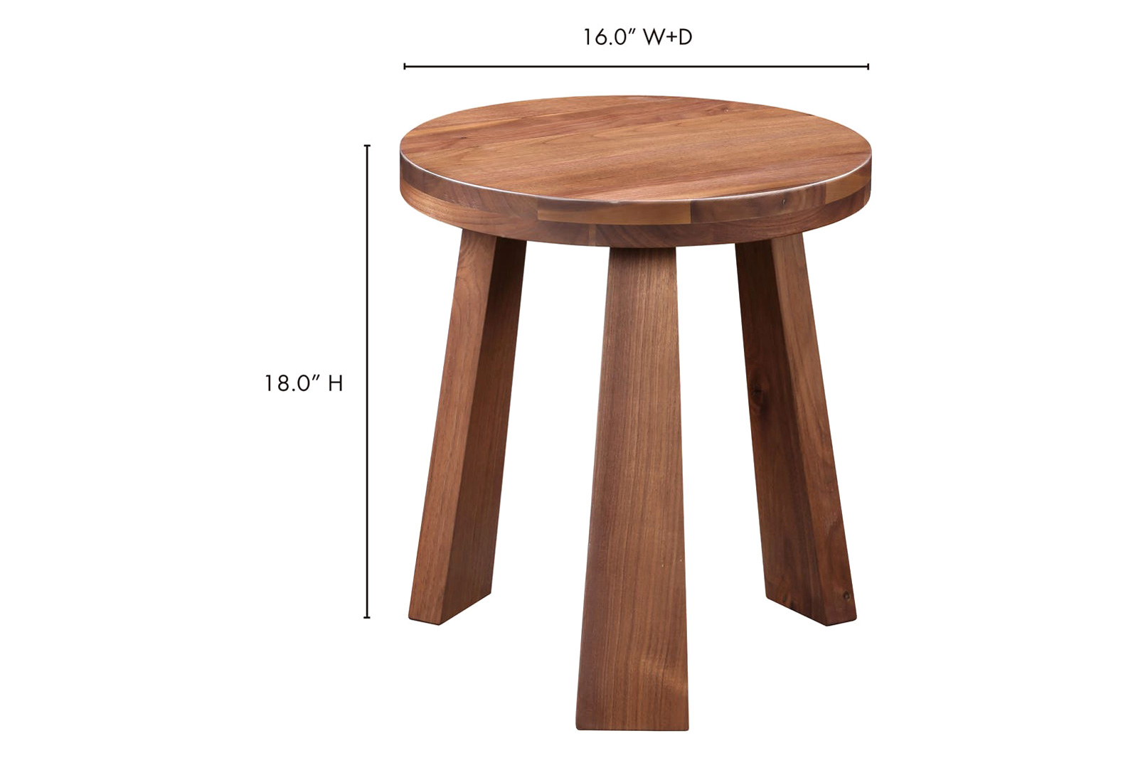 Moe's Lund Stool - Walnut