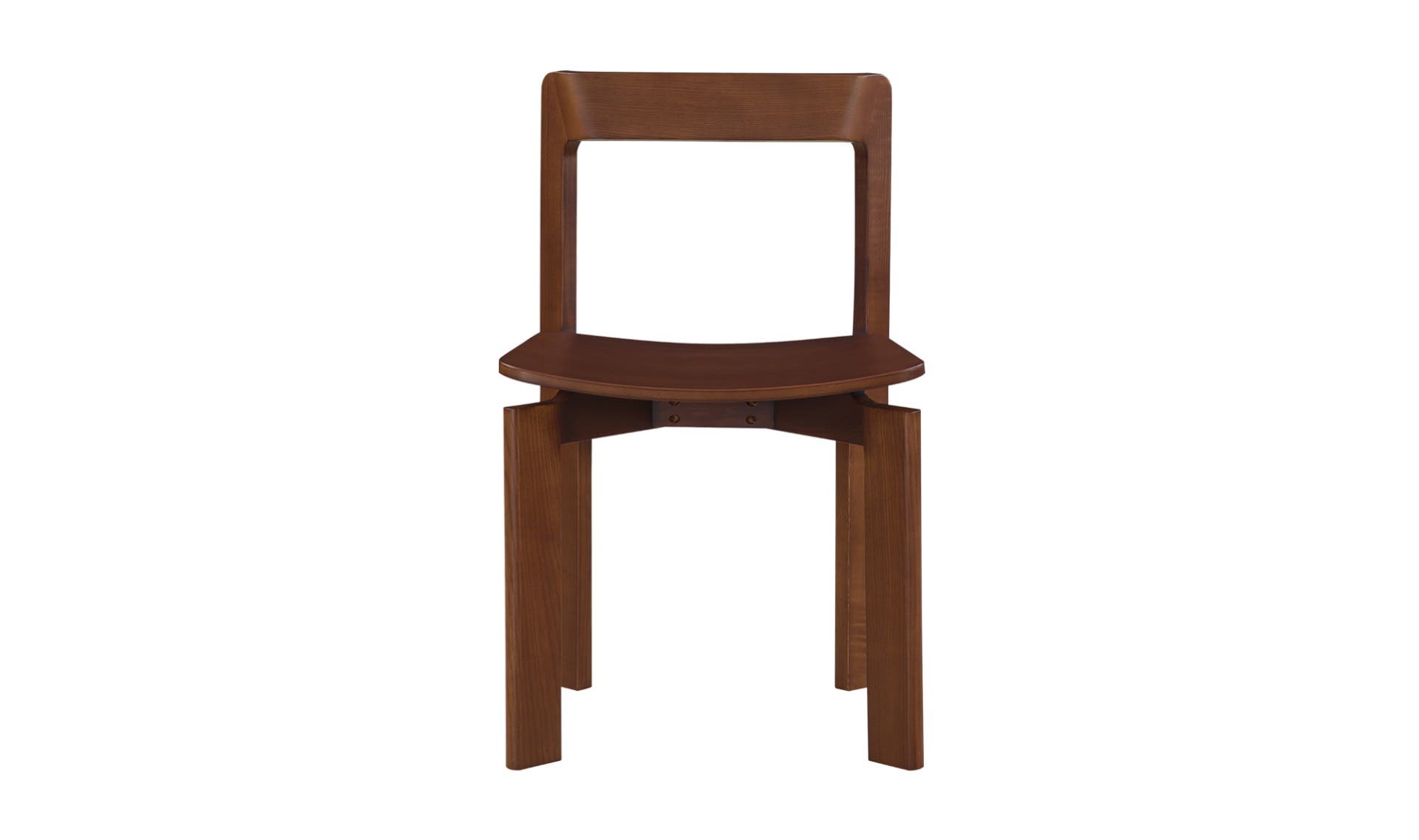 Moe's - Daifuku Modern Dining Chair Set of 2 in Walnut Stained Ash