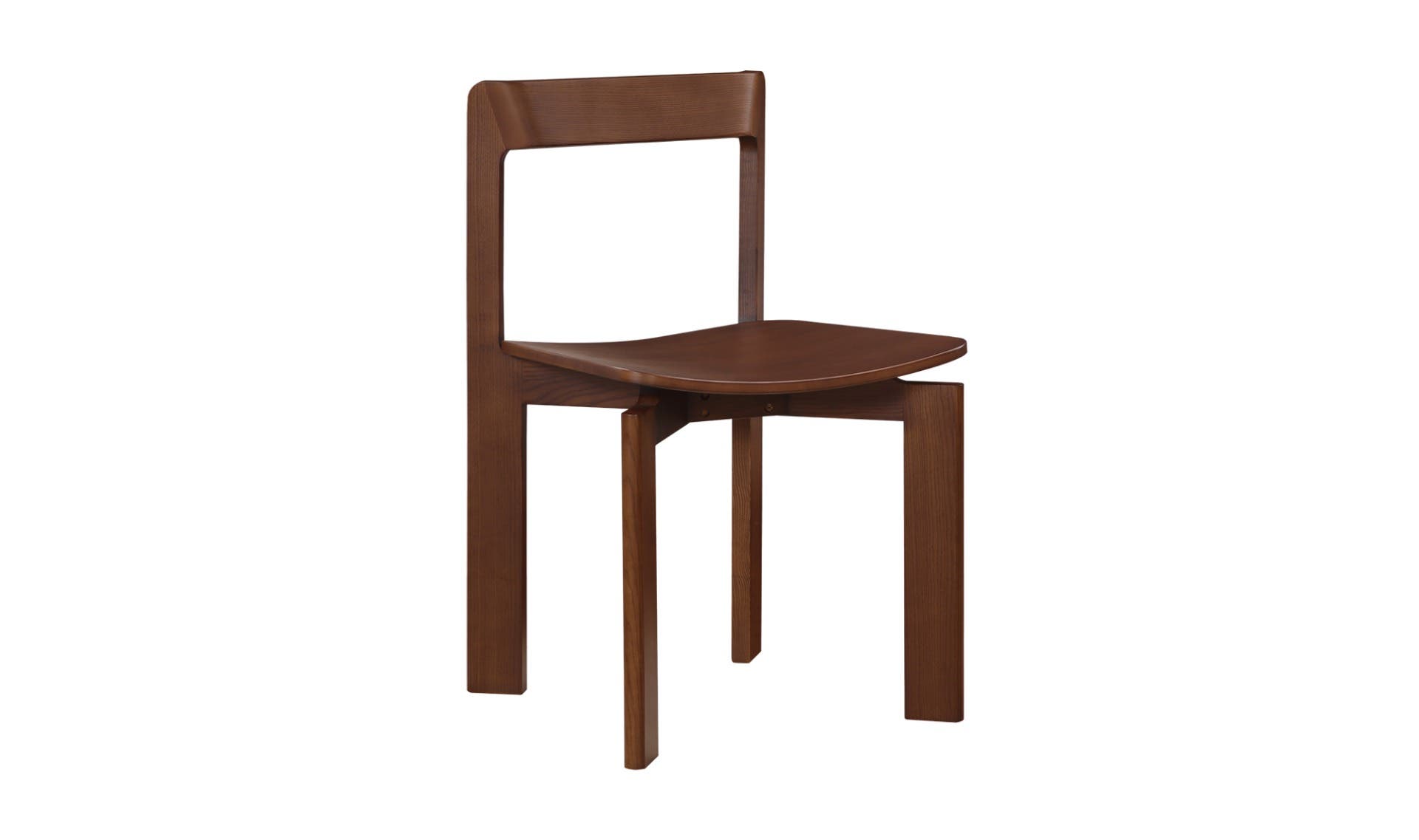 Moe's - Daifuku Modern Dining Chair Set of 2 in Walnut Stained Ash