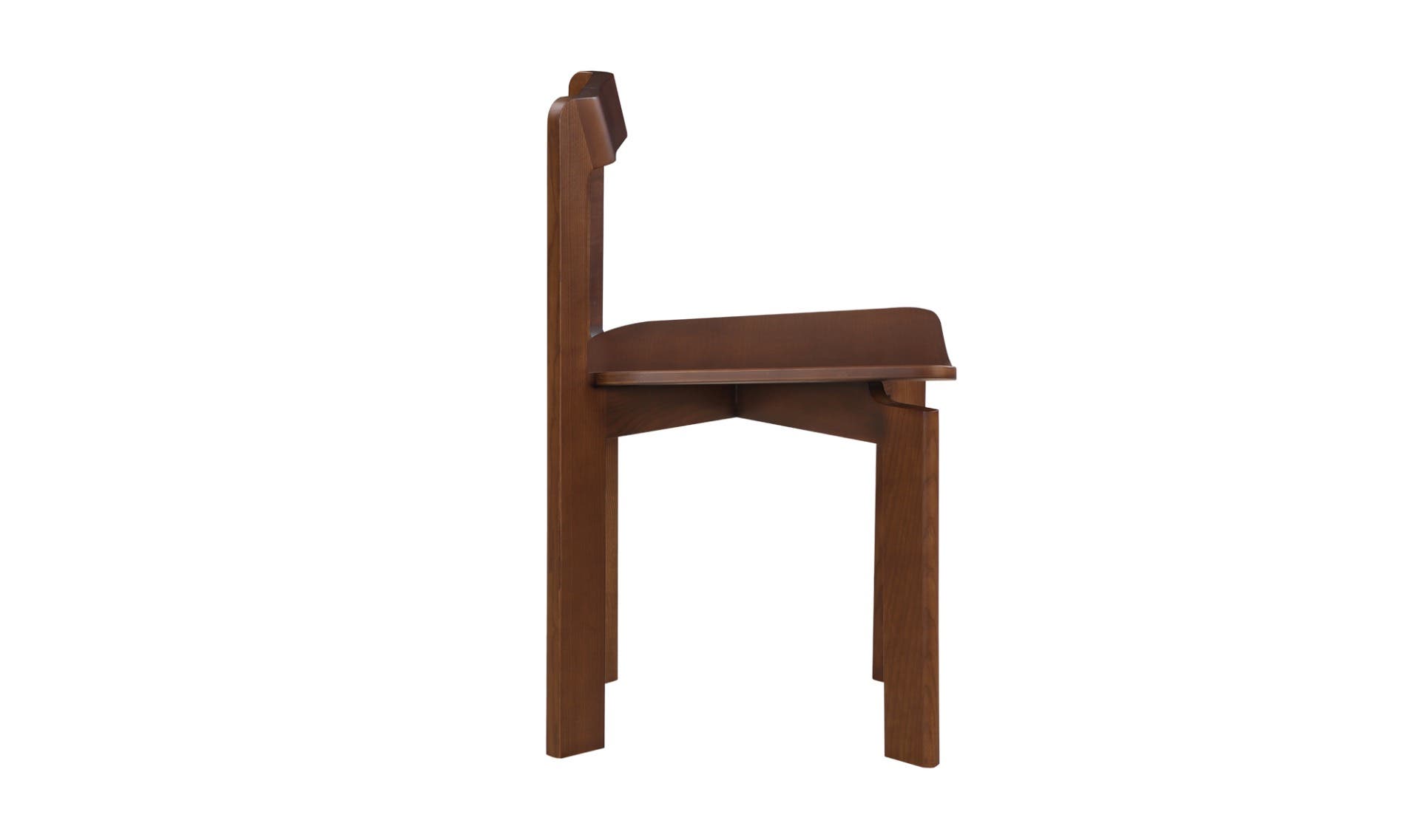 Moe's - Daifuku Modern Dining Chair Set of 2 in Walnut Stained Ash